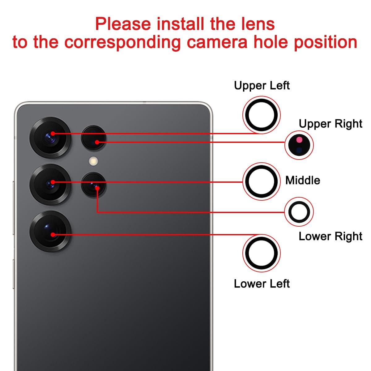Perzework 2 Sets Back Rear Camera Lens Glass Replacement for Samsung Galaxy S25 Ultra 6.9-inches with pre-Installed Adhesive and Reparing Toolkit thumbnail 5