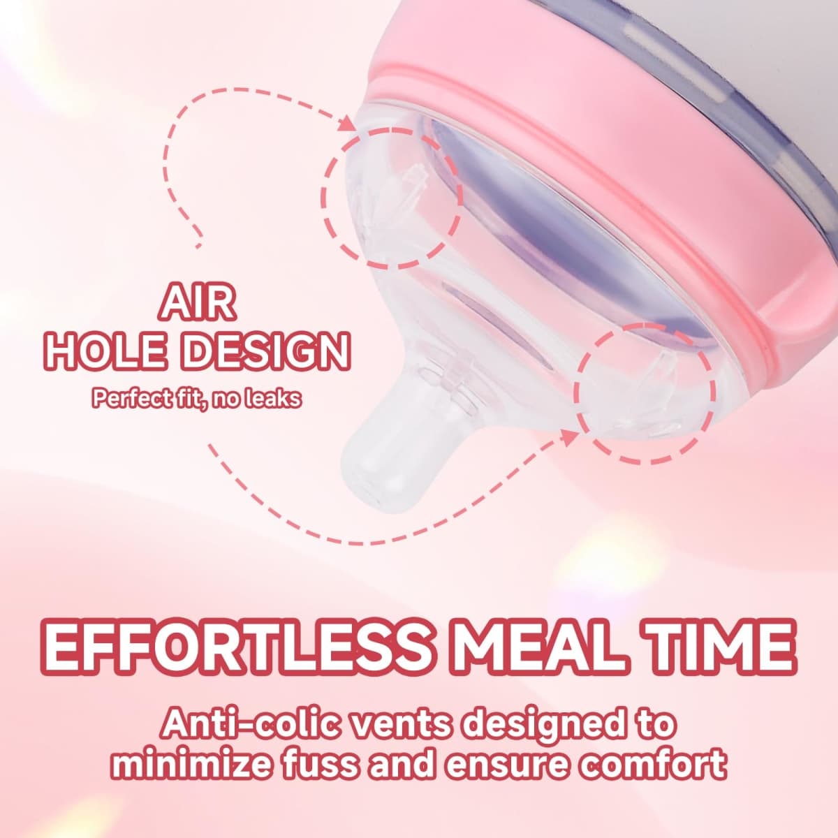 4 Pack Replacement Silicone Nipples Compatible with Comotomo 5oz / 8oz Bottle, Fast Flow, 6+ Months thumbnail 2
