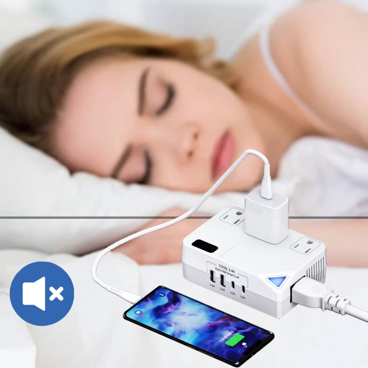 250W Conversion Plug, International Travel Converter with 2 USB and 2 USB-C Ports, lowering 220V to 110V for 100V-240V Areas and Different Countries Plugs Using US Electrical Devices thumbnail 3