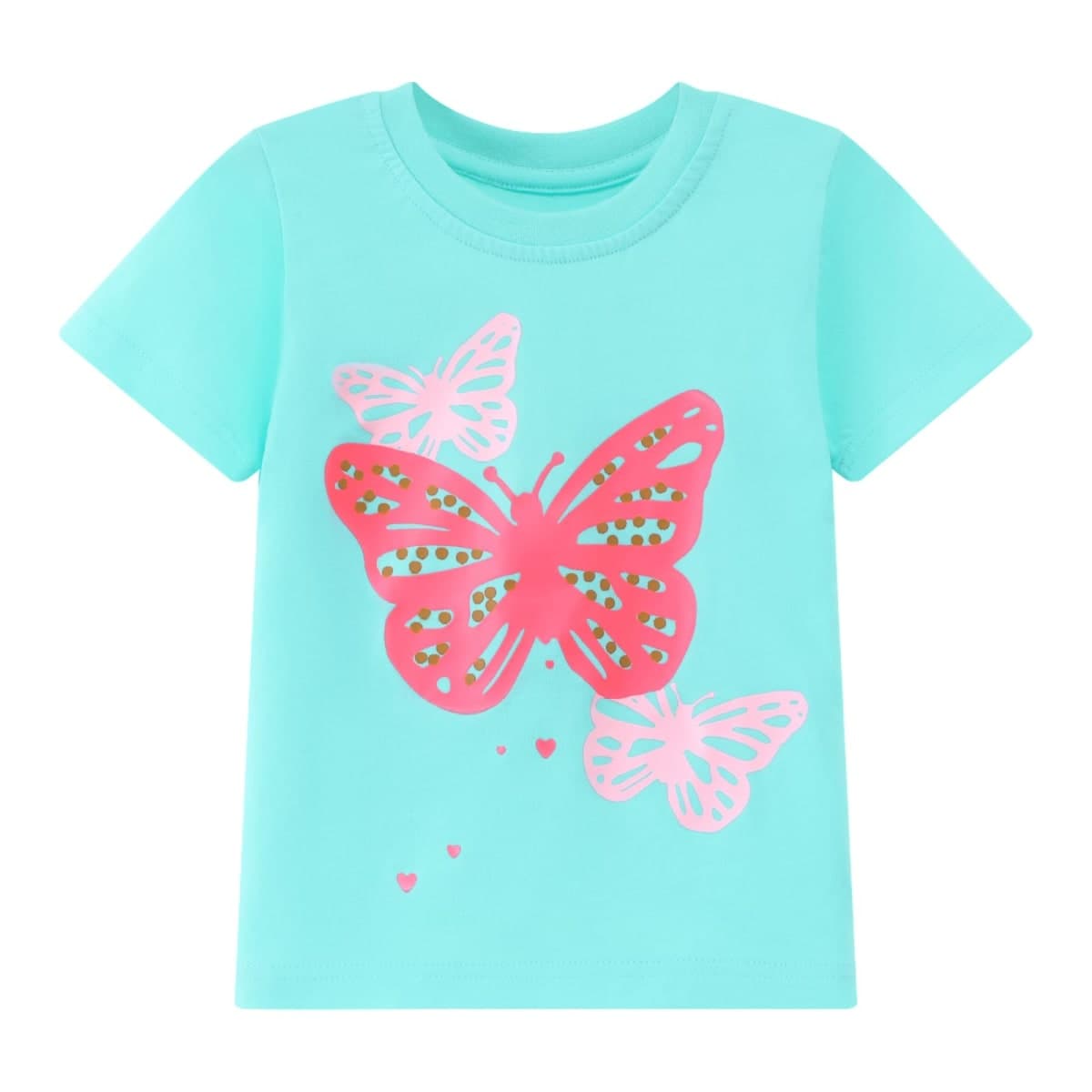 HILEELANG Girl T-Shirts Short Sleeve Graphic Tees Cotton Casual Summer Tops Shirts 3 Packs, 251021#strawberryv, 7 Years thumbnail 5