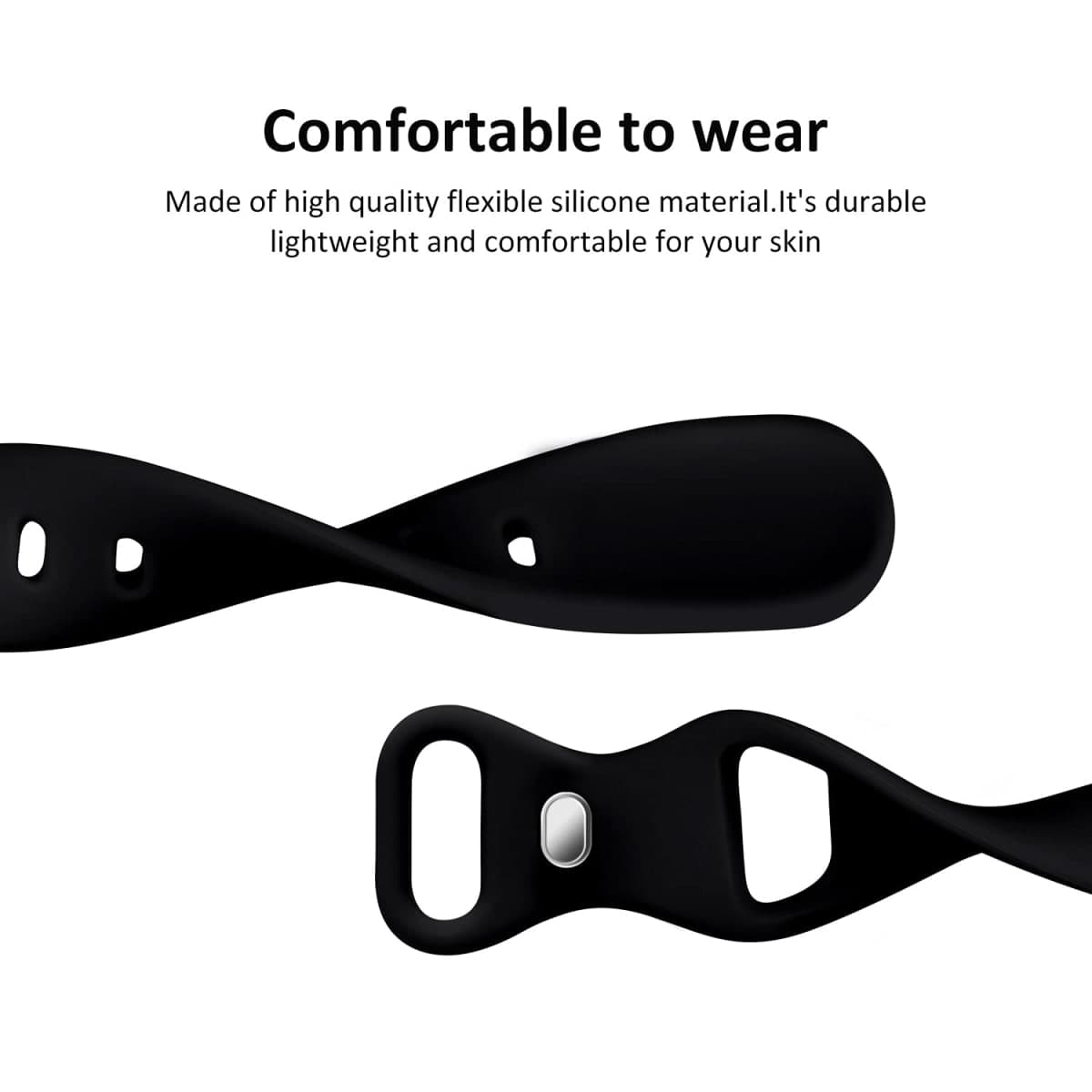 Acrbiutu Bands Compatible with Apple Watch 38mm 40mm 42mm 44mm, Slim Thin Narrow Replacement Silicone Sport Accessory Strap Wristband for iWatch Series 1/2/3/4/5 Women Men thumbnail 4