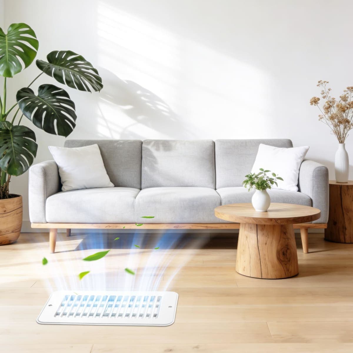 5 Pack Floor Vent Covers, Floor Register 4x10, Vent Covers for Home Floor Ceiling or Sidewall Vent (White 4 x 10) thumbnail 3