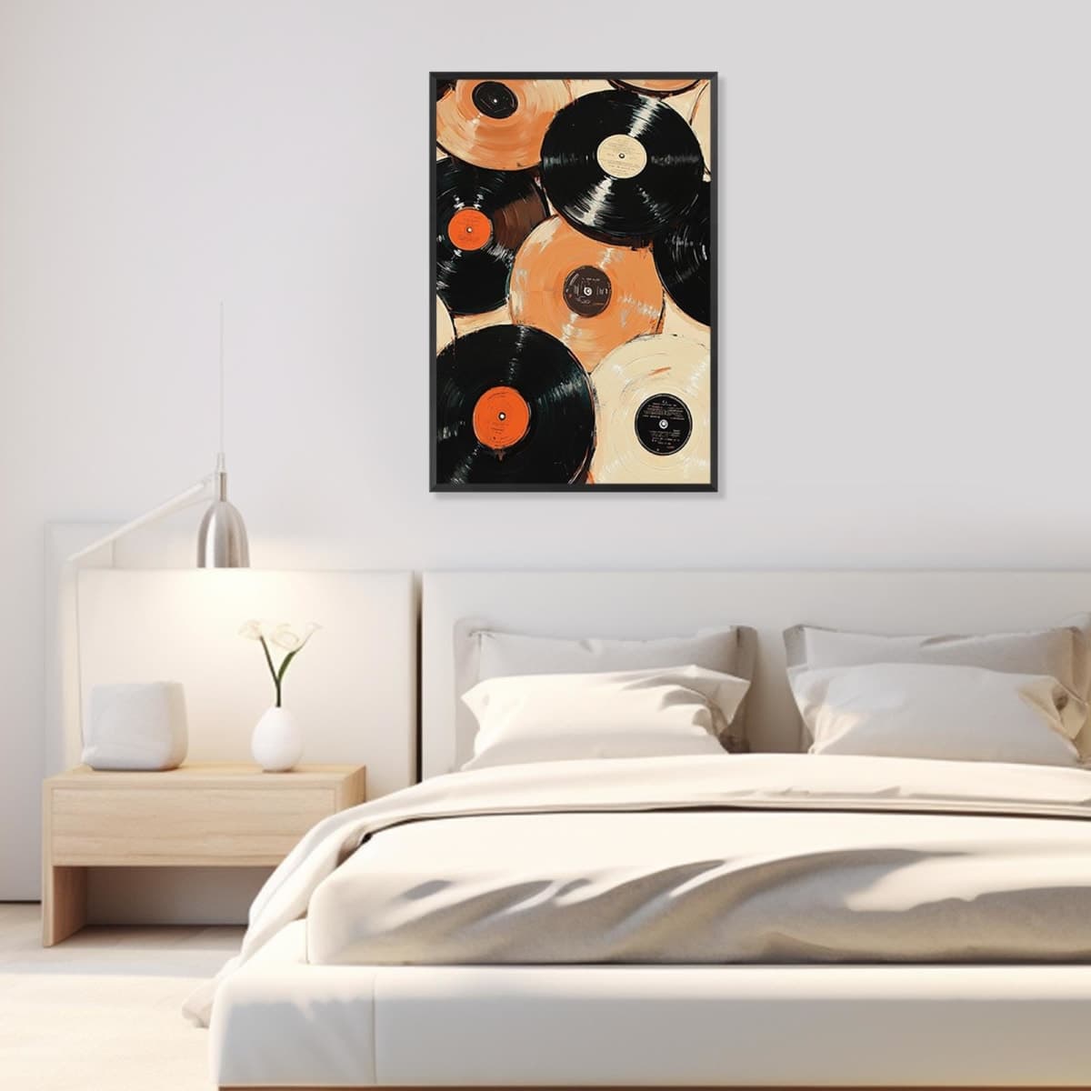 Vintage Vinyl Records Canvas Wall Art 90s Music Record Posters Trendy Modern Music Room Wall Decor Minimalist Preppy Aesthetic Paintings For Living Room Bedroom Dorm Apartment 12x16in Unframed thumbnail 4