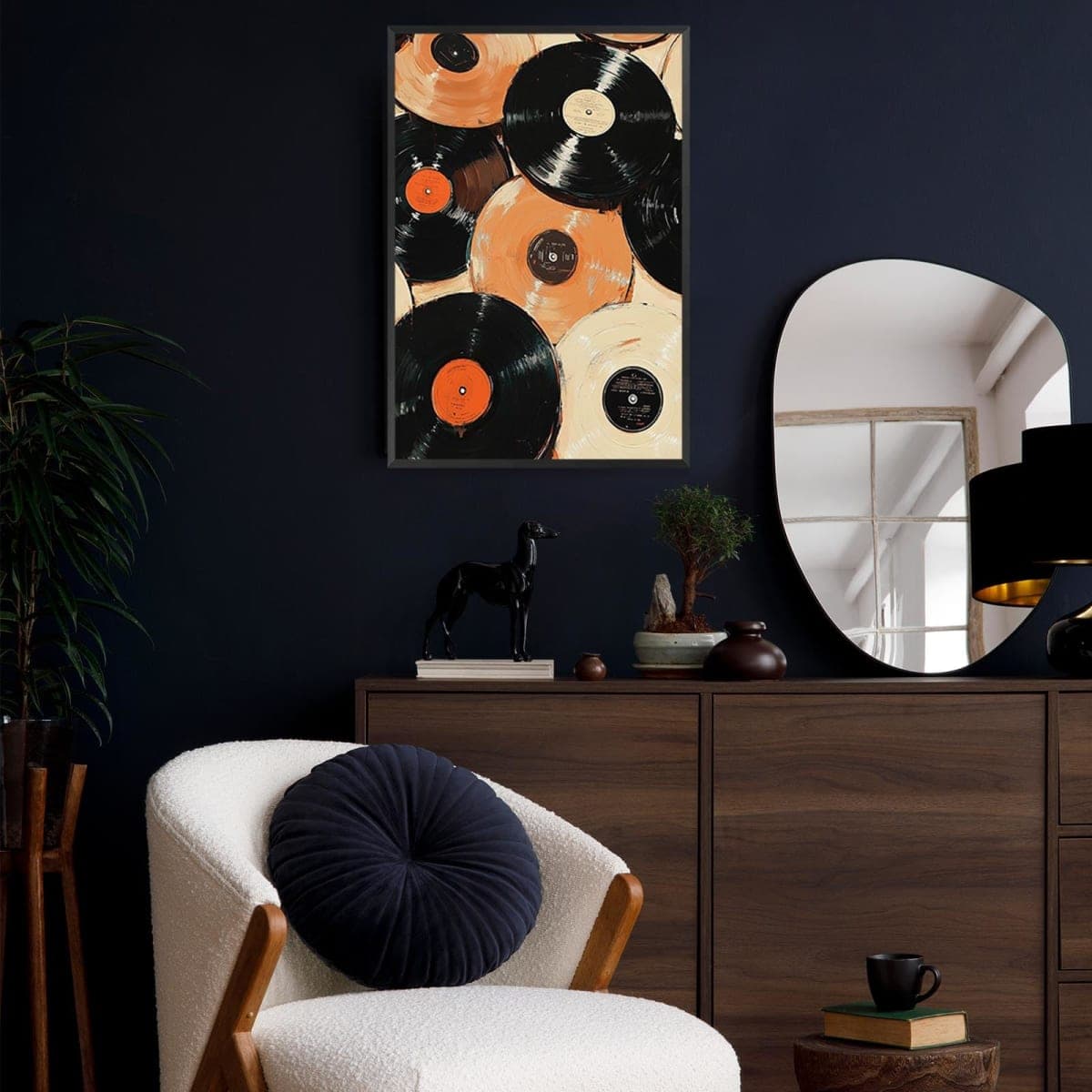 Vintage Vinyl Records Canvas Wall Art 90s Music Record Posters Trendy Modern Music Room Wall Decor Minimalist Preppy Aesthetic Paintings For Living Room Bedroom Dorm Apartment 12x16in Unframed thumbnail 5