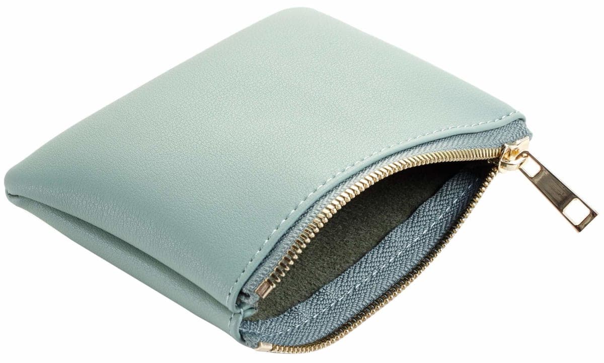 Chelmon Vegan Leather Coin Purse Pouch Change Purse with Zipper for Men Women (Green Light) thumbnail 3