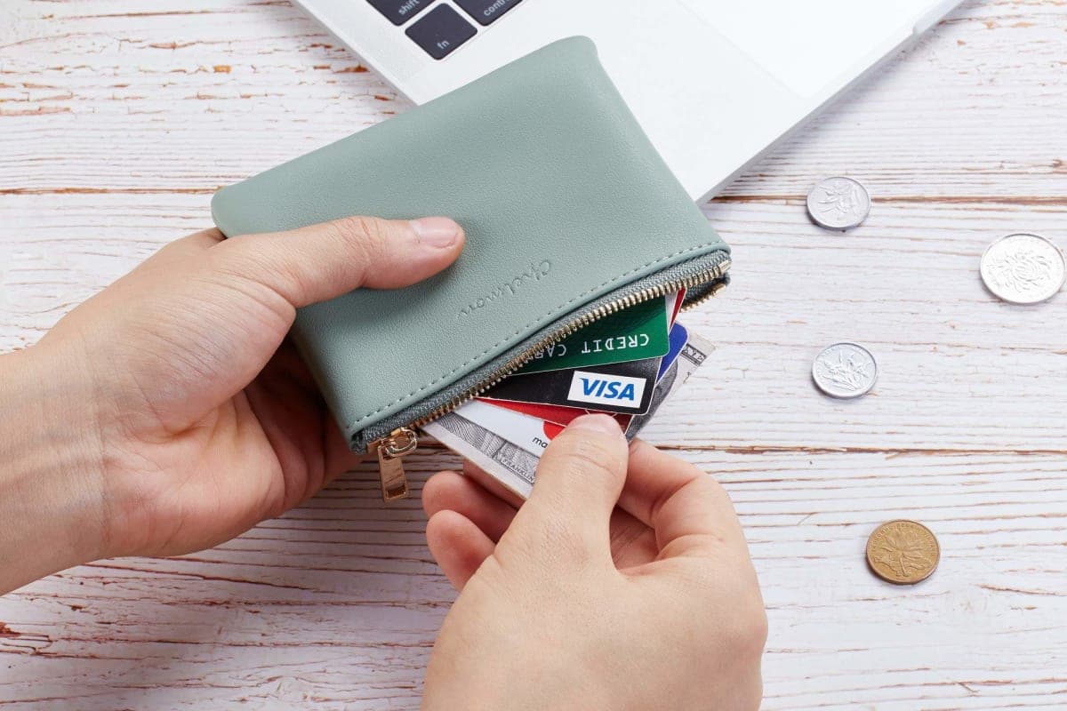 Chelmon Vegan Leather Coin Purse Pouch Change Purse with Zipper for Men Women (Green Light) thumbnail 4