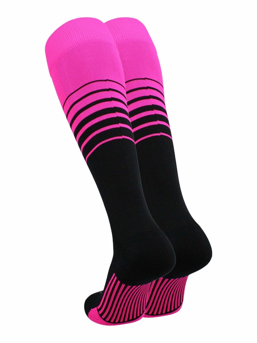 TCK Sports Elite Breaker Soccer Socks (Hot Pink/Black, X-Large) thumbnail 3