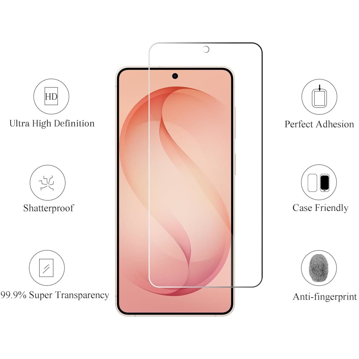 Ailun Glass Screen Protector for Galaxy S26 3 Pack + 2 Pack Camera Lens Tempered Glass Fingerprint Unlock Compatible 0.25mm Anti-Scratch Case Friendly Clear - HD [Not For S26 Plus/S26 Ultra] thumbnail 2