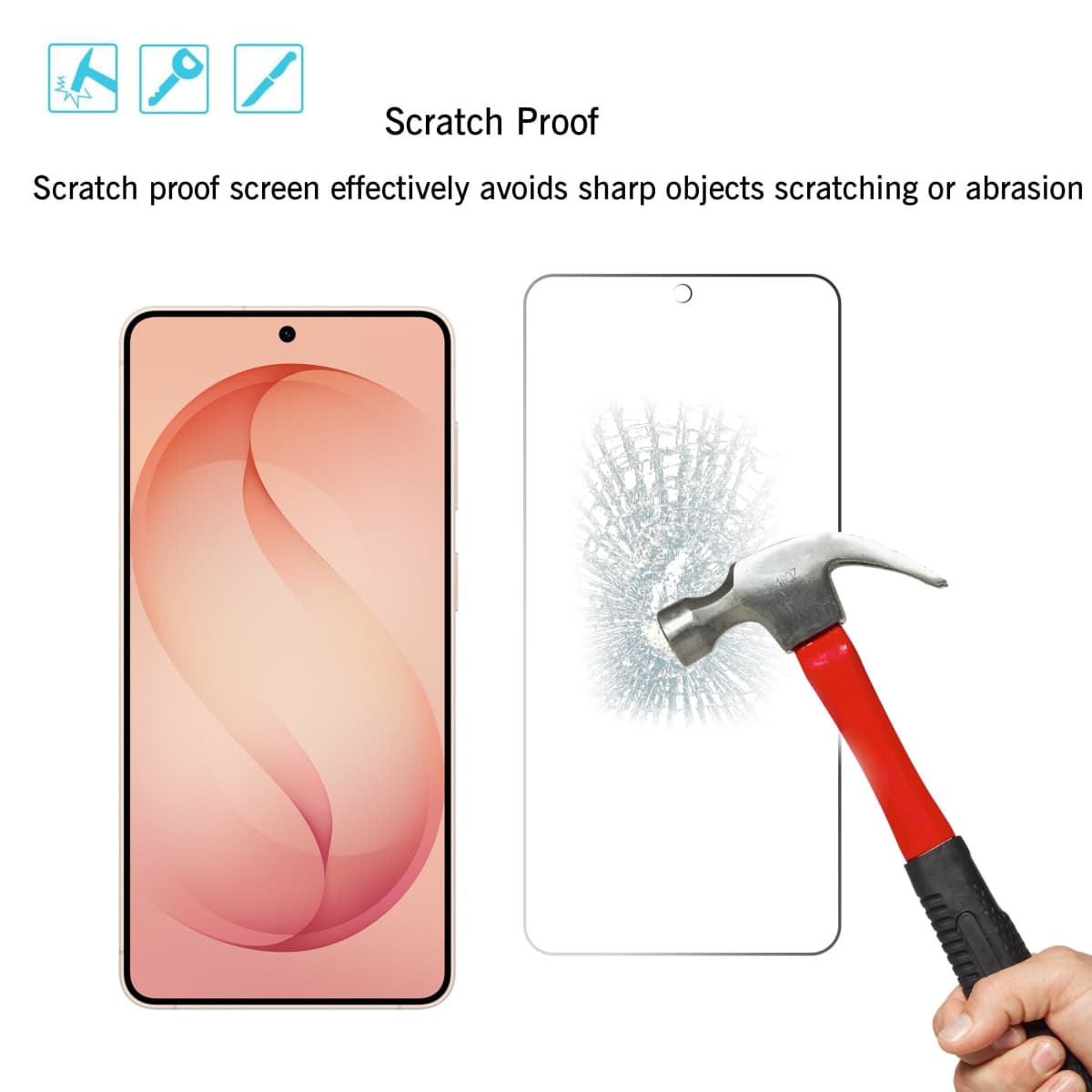 Ailun Glass Screen Protector for Galaxy S26 3 Pack + 2 Pack Camera Lens Tempered Glass Fingerprint Unlock Compatible 0.25mm Anti-Scratch Case Friendly Clear - HD [Not For S26 Plus/S26 Ultra] thumbnail 3
