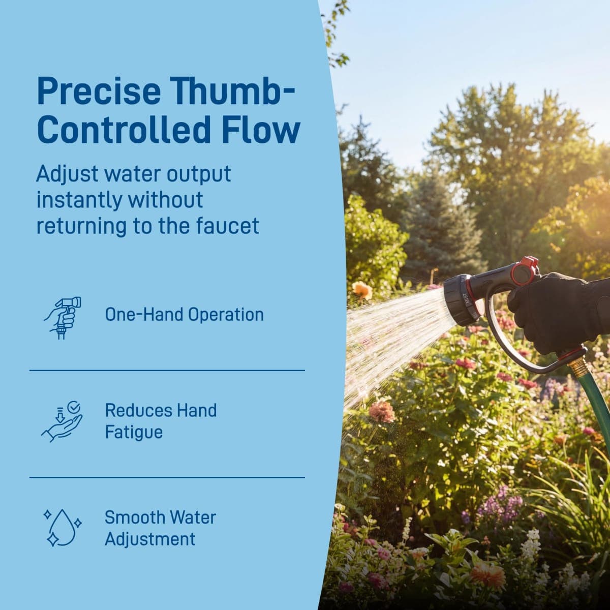 Orbit 58993 7-Pattern Watering Nozzle with Thumb Control, Black thumbnail 4