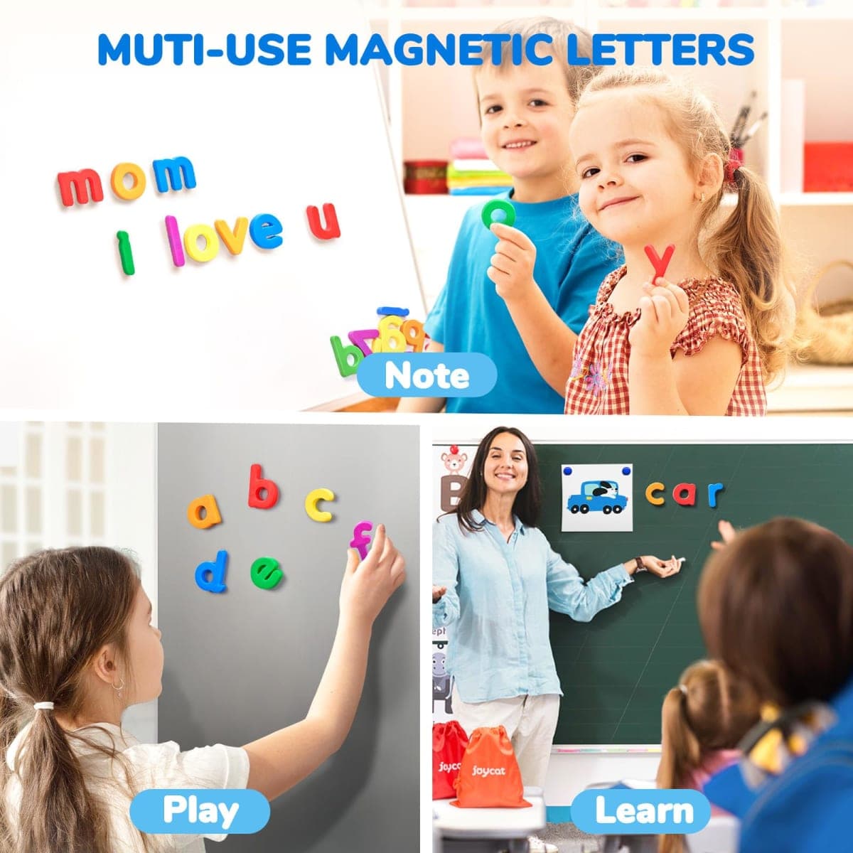 JoyCat Alphabet Magnets, 156-Piece Set of Lowercase Magnetic Letters, ABC Magnets for Toddlers & Kids, Plastic Letters for Whiteboards, Preschool Educational Toys for Kindergarten Classroom thumbnail 4