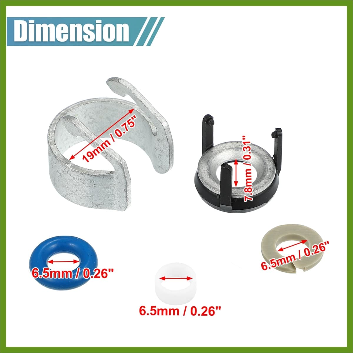 HOPESPANNER 4Set Fuel Injector Seal Repair O-Ring Kit 06H998907A 06J998907 06G998907 for VW Beetle Golf Passat Jetta Tiguan for Audi A3 A4 S4 A5 S5 A6 Q3 Q5 TT Replace Parts Vehicle Components thumbnail 4
