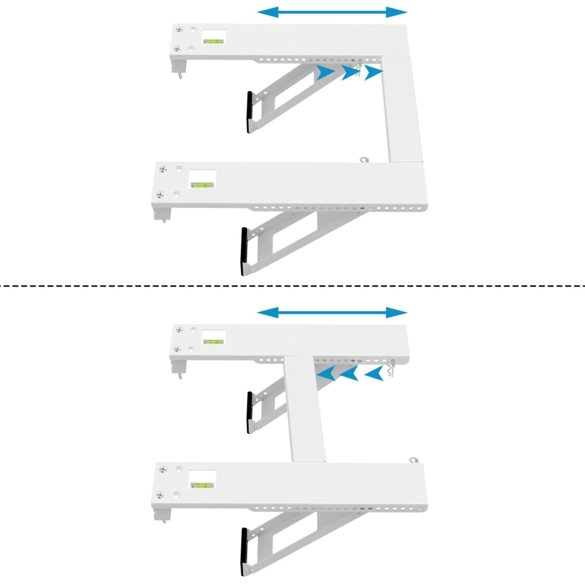 Qualward Air Conditioner Bracket Window AC Support Brackets - Heavy Duty with 2 Arms, Up to 180 lbs for 12000 to 24000 BTU AC Units thumbnail 4