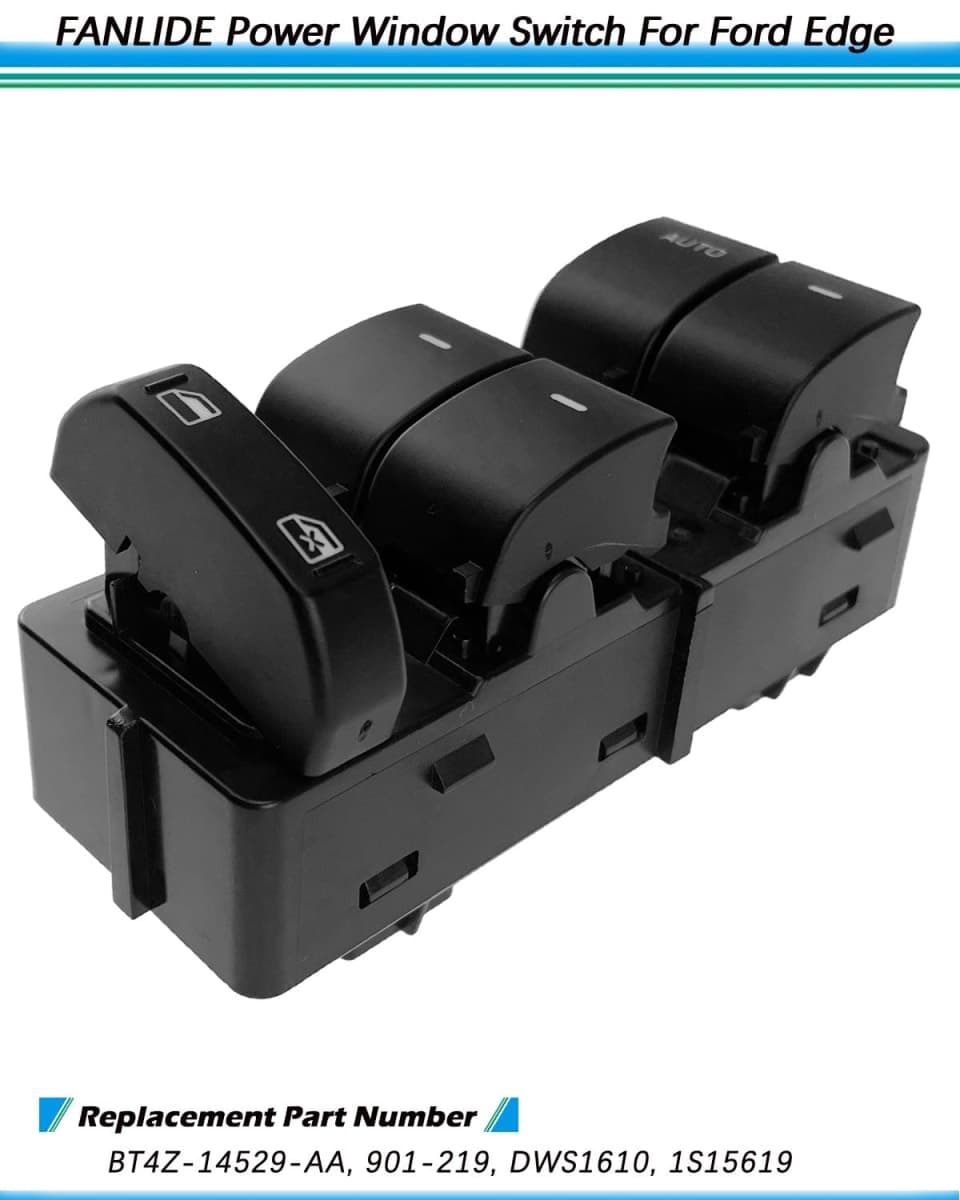Master Power Window Switch Compatible with 2011 2012 2013 2014 Ford Edge 2.0L 3.5L 3.7L, FANLIDE Front Left Driver Side Electric Window Control Switch Replace BT4Z14529AA 901-219 thumbnail 3