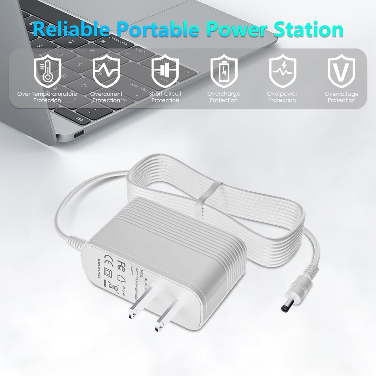 Power Cord Replacement for Hatch Baby Rest Sound Machine Night Light, Barrel Style 5V 1A AC Supply Adapter Cable 5.9ft White (UL Listed Power Supply) thumbnail 5