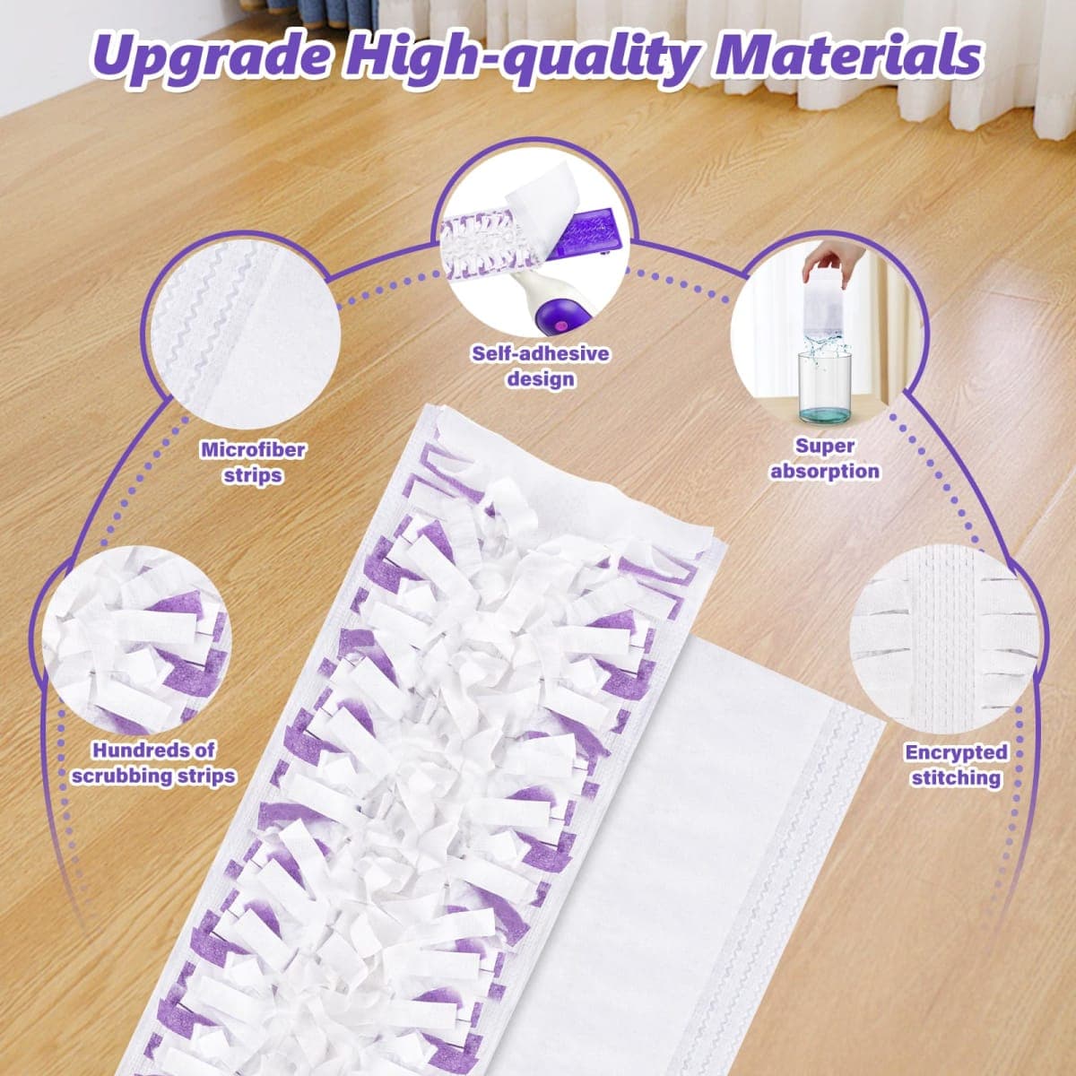Disposable Mop Pads Refills for Swiffer Powermop: 20 Pcs Wet Dry Pad for Multi-Surface Floor Cleaning - Mopping Replacement for Tile Hardwood - Sweeping Cloths for Home Kichen thumbnail 4