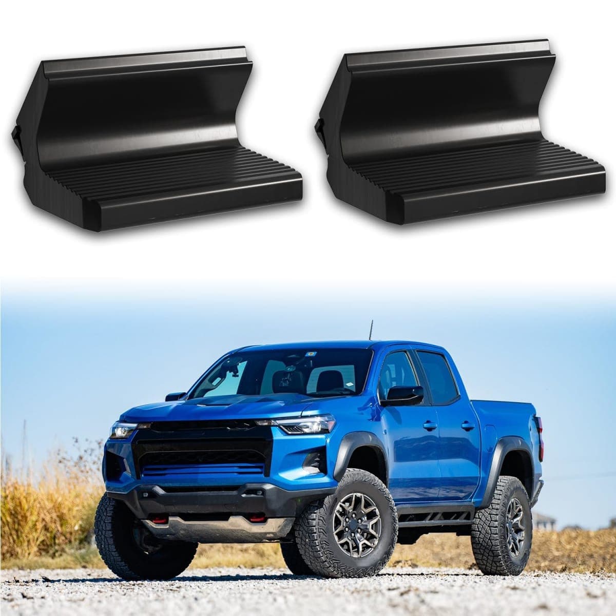 Upgraded 2Pcs Snap-On Side Steps Compatible with Colorado ZR2 Gen3 (2023-2025) / Canyon AT4X Rock Sliders, No Tools Required — image 1