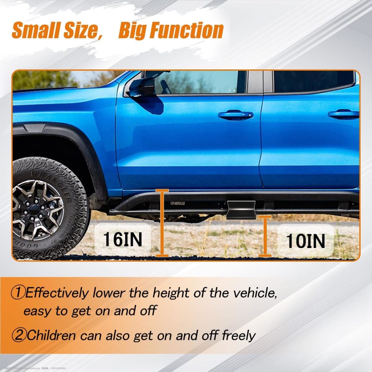 Upgraded 2Pcs Snap-On Side Steps Compatible with Colorado ZR2 Gen3 (2023-2025) / Canyon AT4X Rock Sliders, No Tools Required thumbnail 4