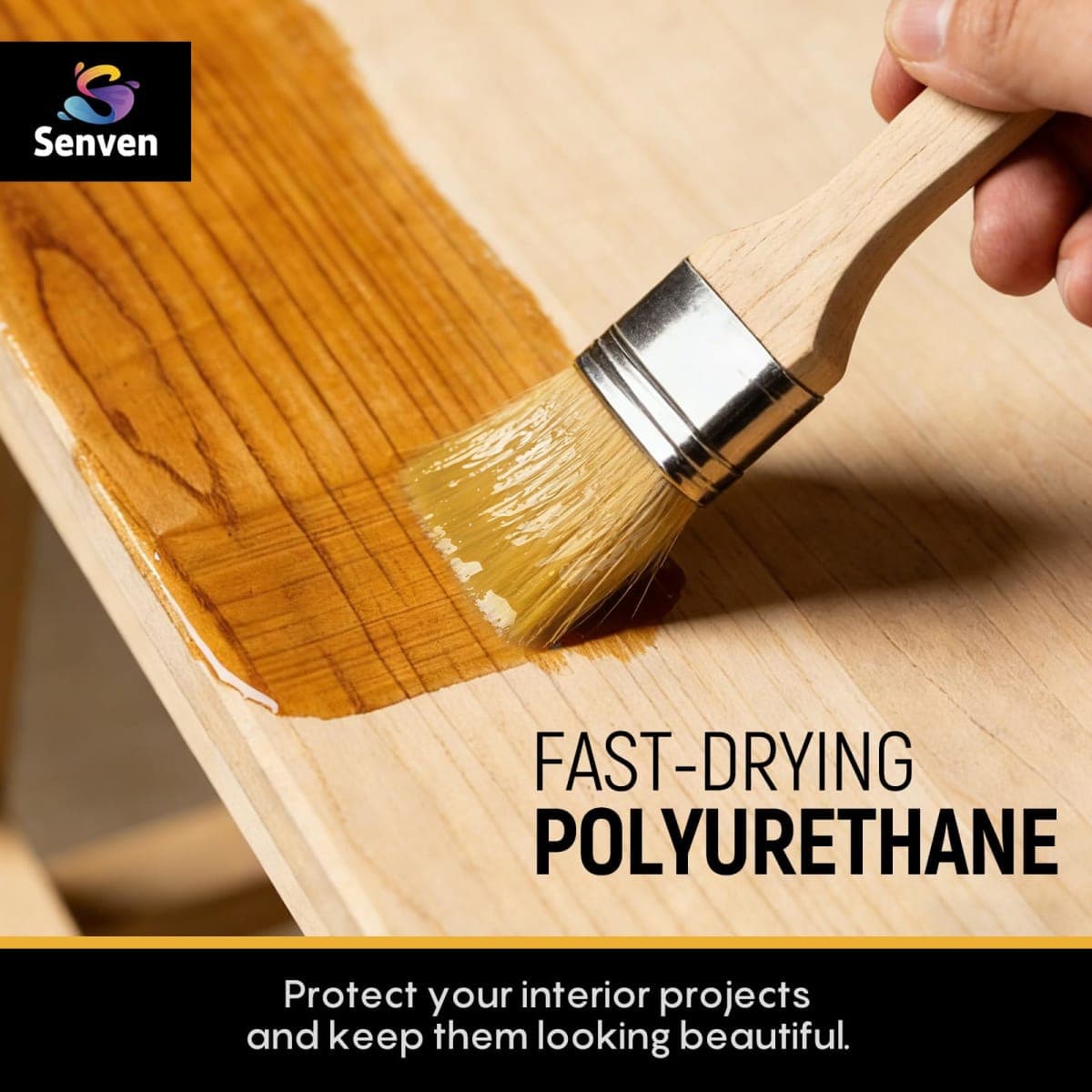 Polyurethane Wood Finish Water Based Polyurethane Clear Gloss Wood Protection Polyurethanes Waterproof Coating, Fast Dry Polyurethanes Sealant Easy Clean Up 100ml thumbnail 2