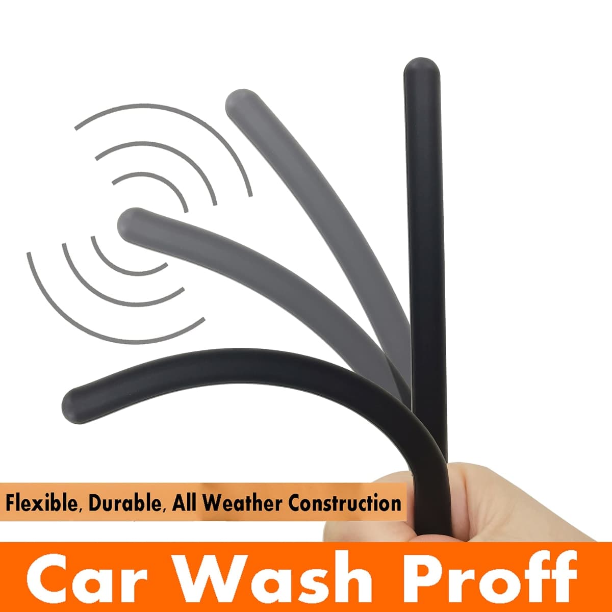 Rubber Antenna for Toyota Prius (2001-2015), Prius V (2012-2017), Prius C (2012-2015 2017-2019) Radio Premium Reception - 7 Inch Car Wash Proof, Internal Copper Coil Antenna Mast Replacement thumbnail 3