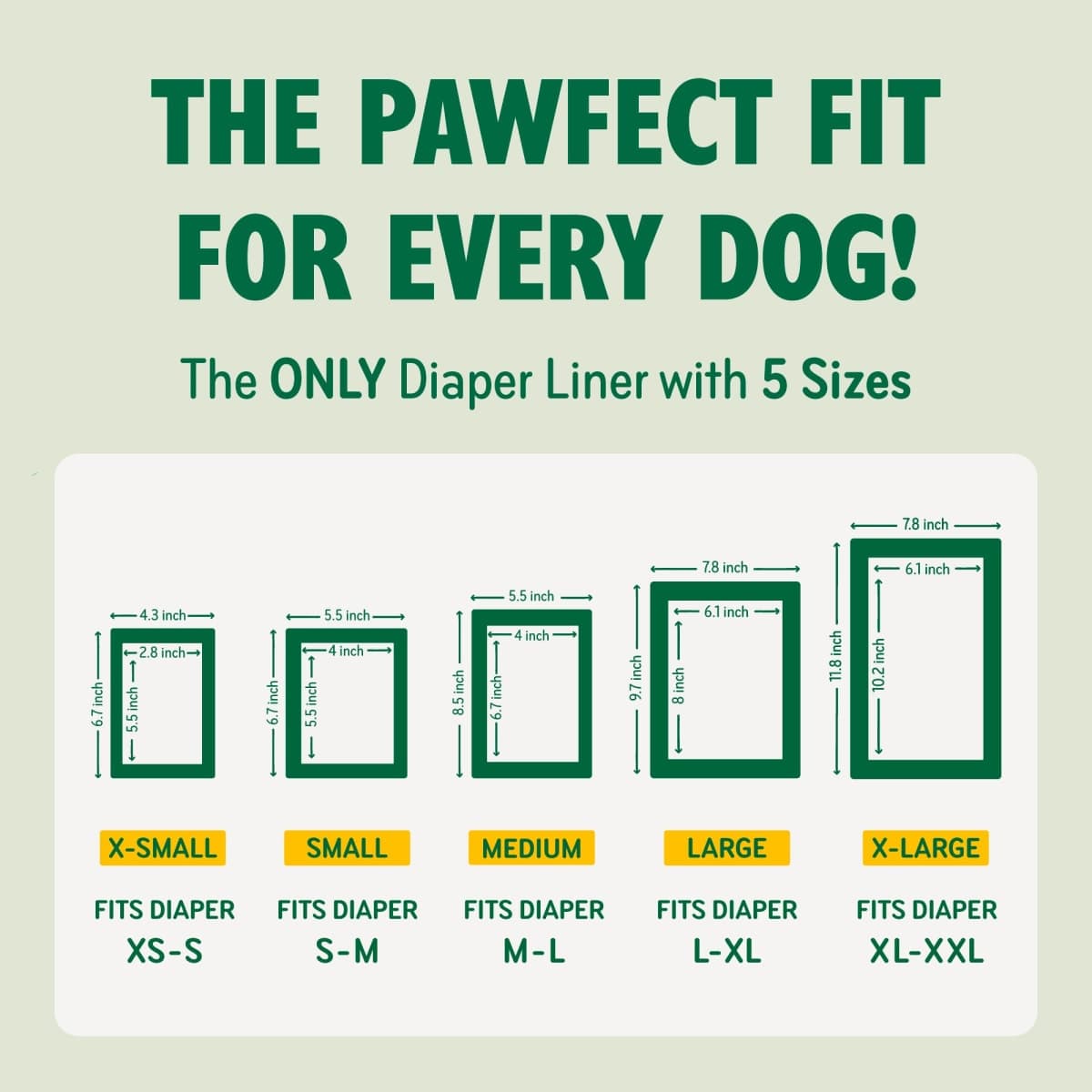 PAWPANG Dog Diaper Liners, Booster Pads for Male & Female Dogs, 100ct, L thumbnail 3