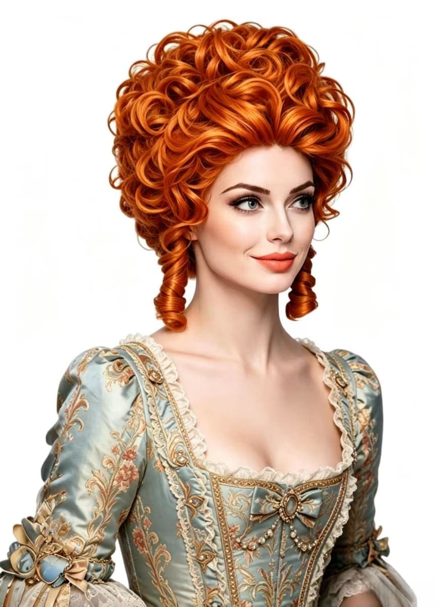 Rugelyss Short Red Wavy Curly Wig Big Bouffant Beehive Wigs for Women fits 70s 80s Costume or Halloween Vintage Cosplay Party thumbnail 3