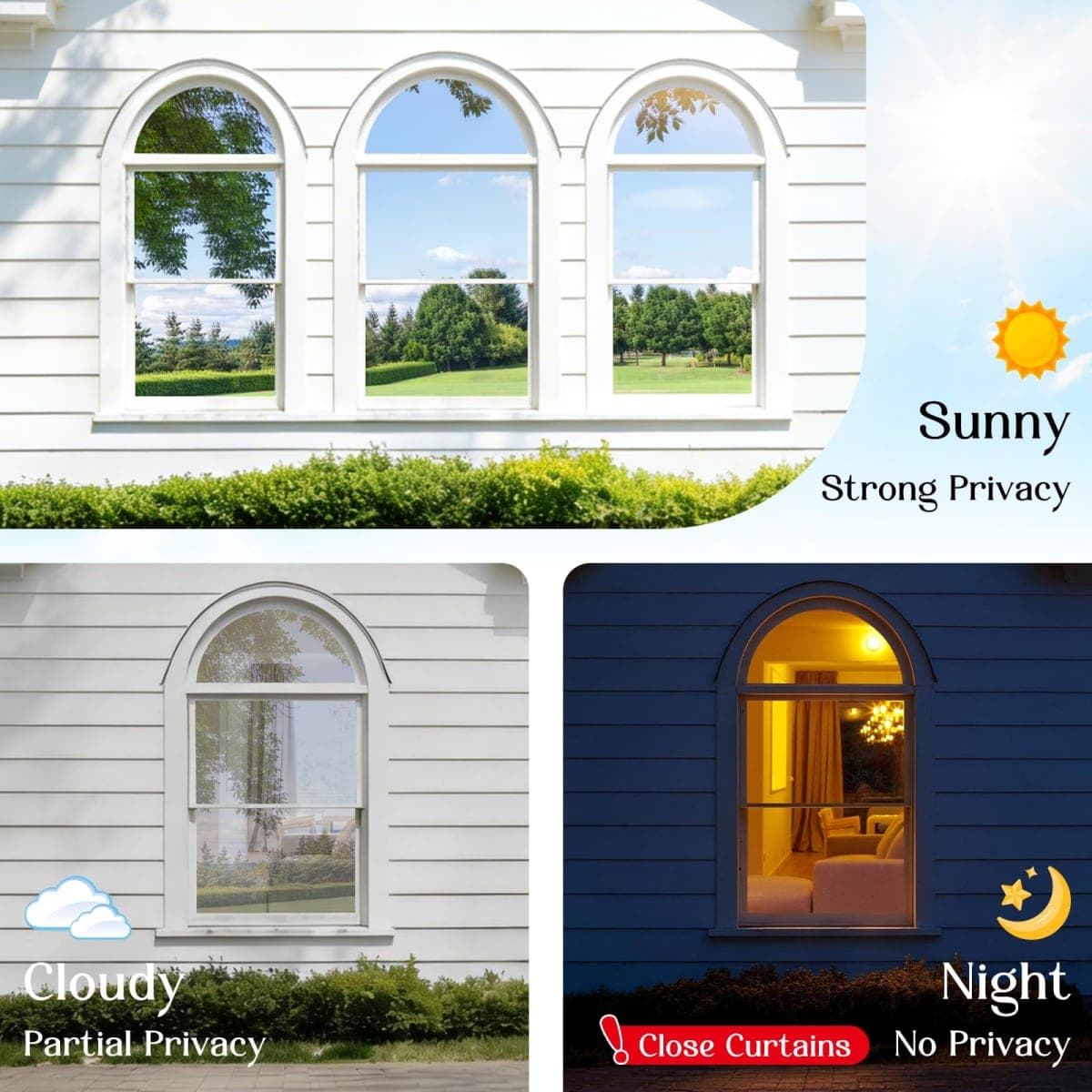 Haton Window Tint for Home One Way Window Film, Black Silver, 17.5" x 78.7" thumbnail 4