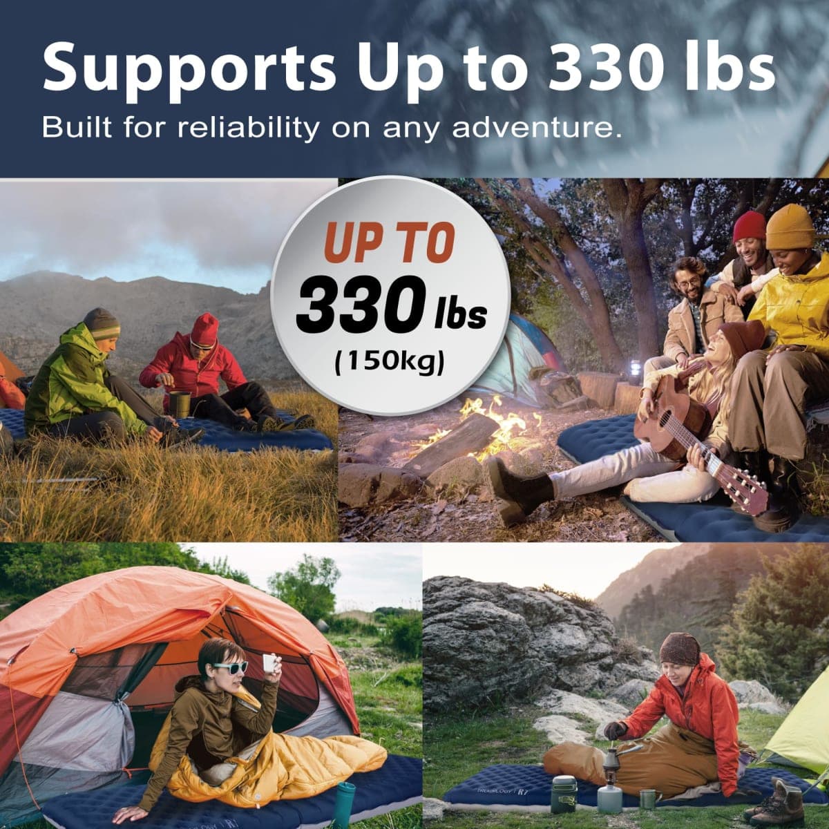 TREKOLOGY UL R7 Ultralight Sleeping Pad – R-Value 7.2, Insulated Camping Mattress for 4-Season Comfort, Inflatable Sleep Mat for Backpacking, Hiking, Winter Camping, Compact & Lightweight (Blue) thumbnail 5