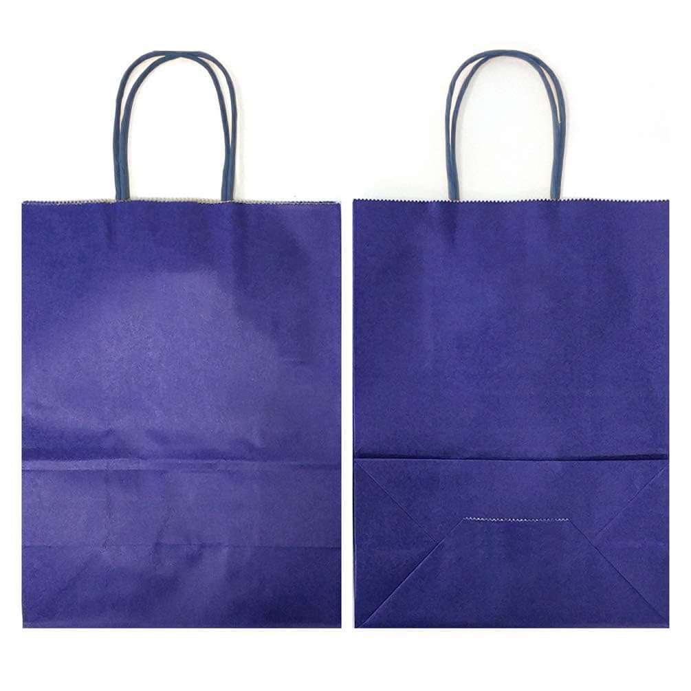 AZOWA Navy Blue Gift Bags with Handles Small Kraft Paper Bags for Wedding Baby Shower Kid's Birthday Party (Navy Blue, 8.2 x 5.9 x 3.1 in, 25 CT) thumbnail 4