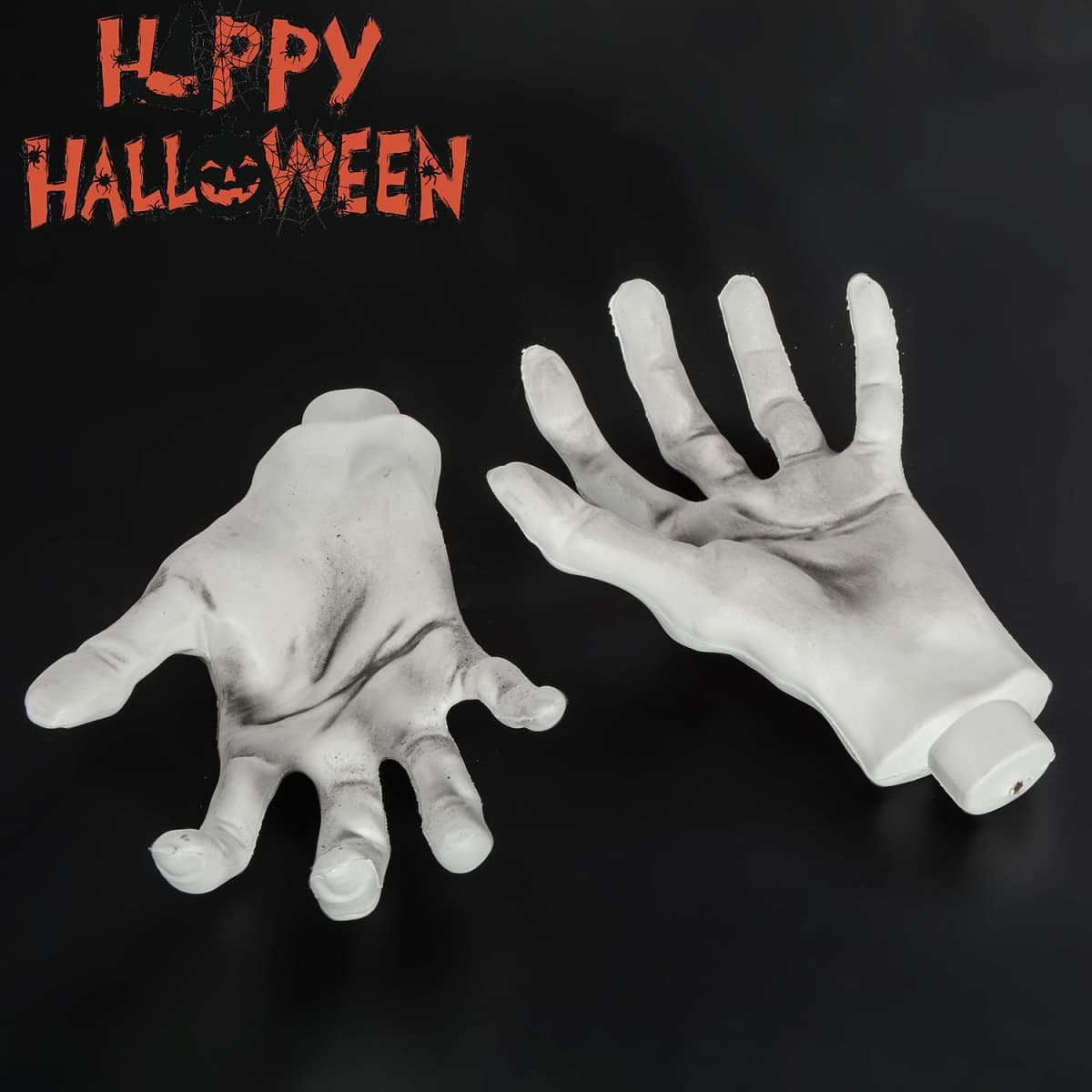 XONOR Halloween Skeleton Hands - Realistic Life Size Severed Fake Plastic Hands for Halloween Props Decoration, (4Pairs) thumbnail 5