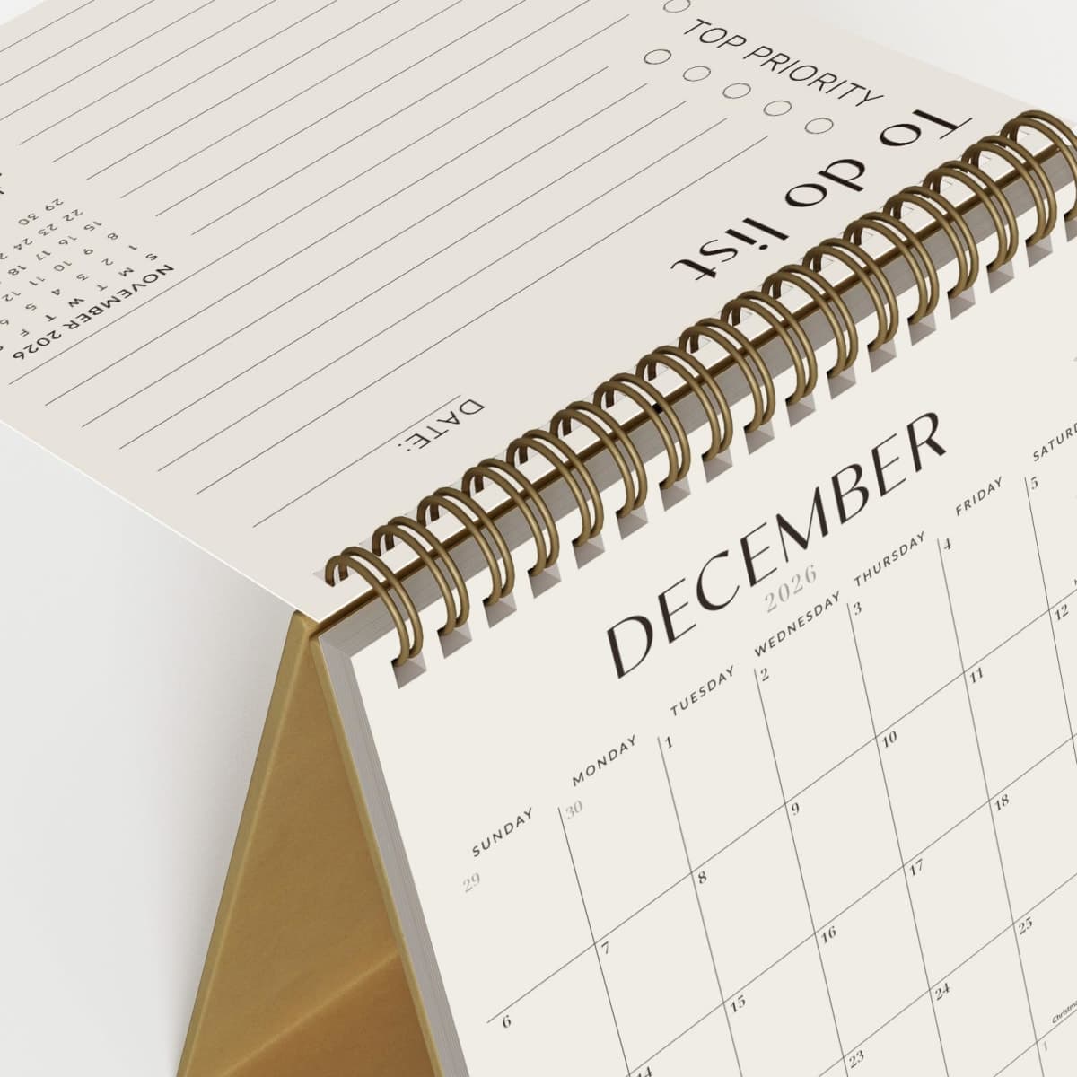 Jotsome Desk Calendar 2026-2027, Small Standing Flip Desktop Calendar From Now to June 2027 for Home and Office, Easy Organizing (Yellow) thumbnail 5