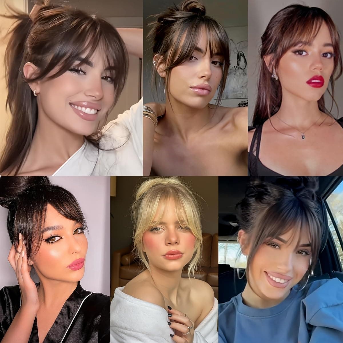 pretelytiti Bangs Hair Clip in Bangs Fringe with Temples Hairpieces for Women Hair Bangs Extension for Daily Wear (6A#) thumbnail 5