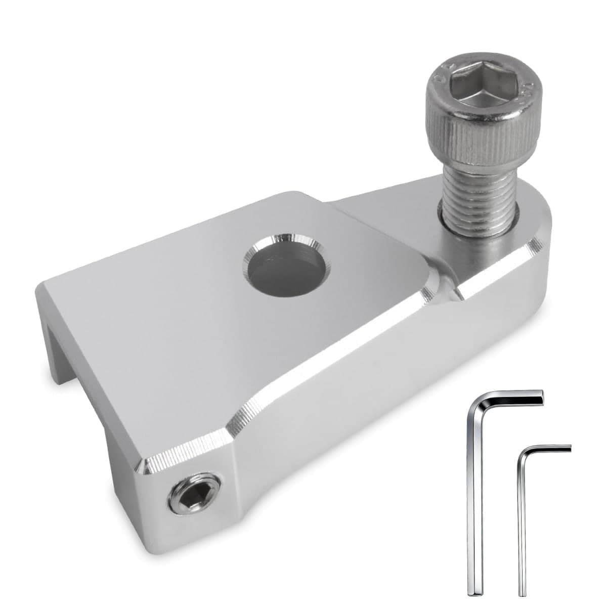 Motorcycle EZ Shift Neutral Gear Assist Compatible with 2000-2017 Harley Touring Twin Cam Road Glide, Road King, Street Glide, Electra Glide, Dyna and Softail Easy Auxiliary Bracket Mount (Silver) — image 1