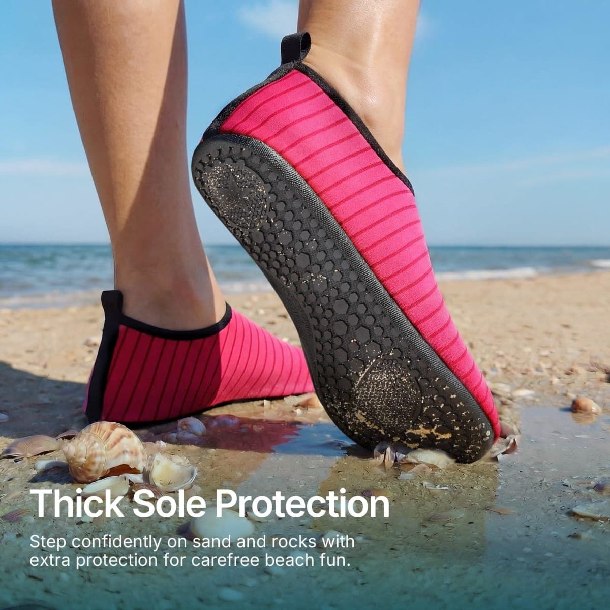 ATHMILE Water Shoes Womens and Mens Quick-Dry Aqua Socks Barefoot for Outdoor Beach Swim Surf Yoga Exercise thumbnail 2
