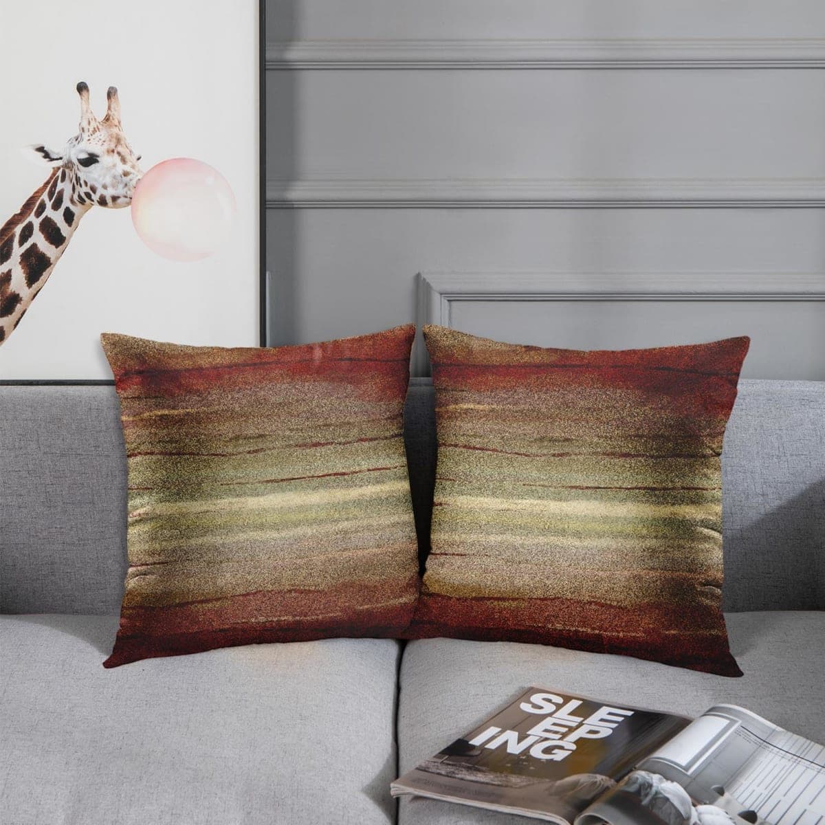 Emvency Set of 2 Throw Pillow Cover Western Tribal Geometric Brown Southwest Decorative Pillow Case Home Decor Square 16 x 16 Inch Pillowcase thumbnail 2