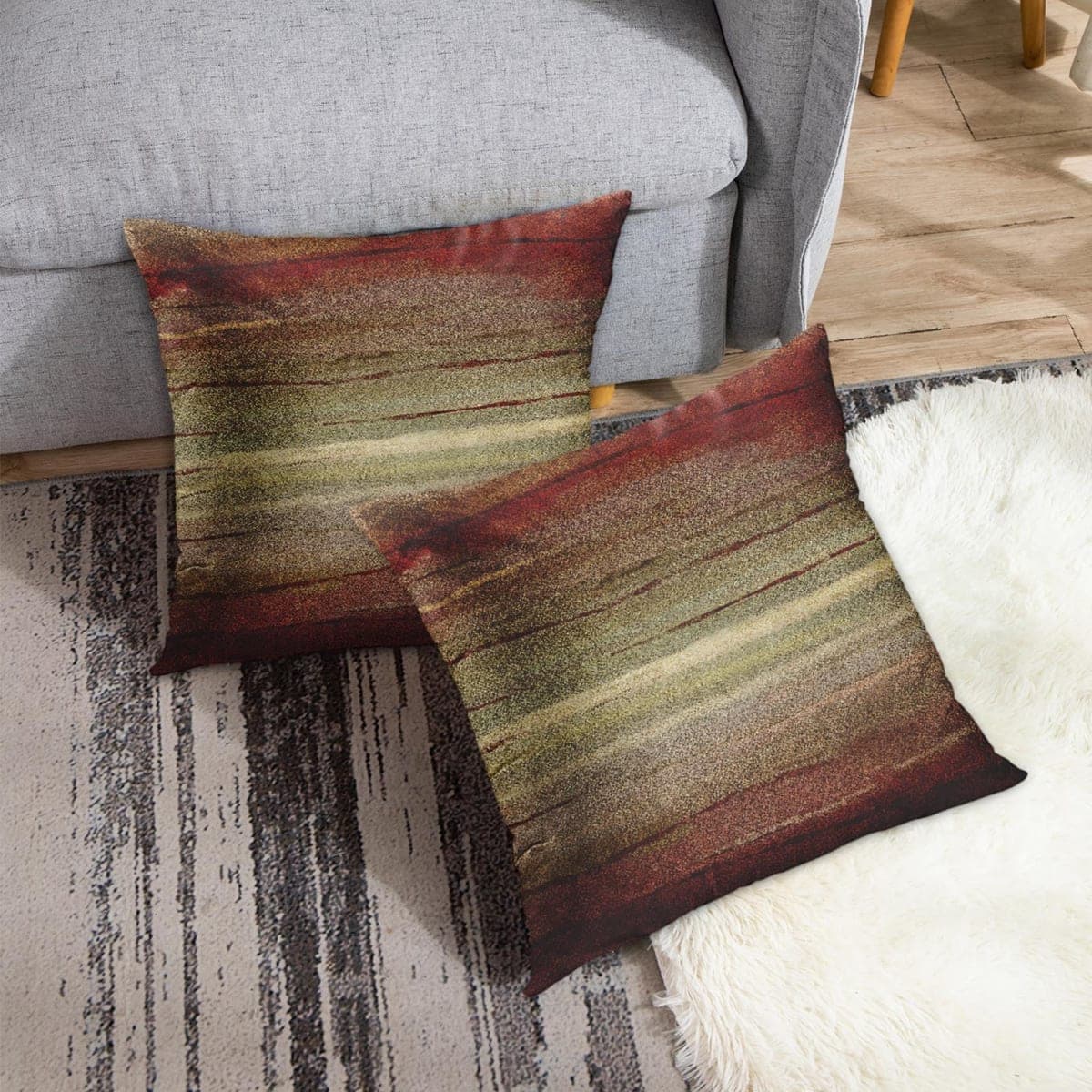 Emvency Set of 2 Throw Pillow Cover Western Tribal Geometric Brown Southwest Decorative Pillow Case Home Decor Square 16 x 16 Inch Pillowcase thumbnail 5