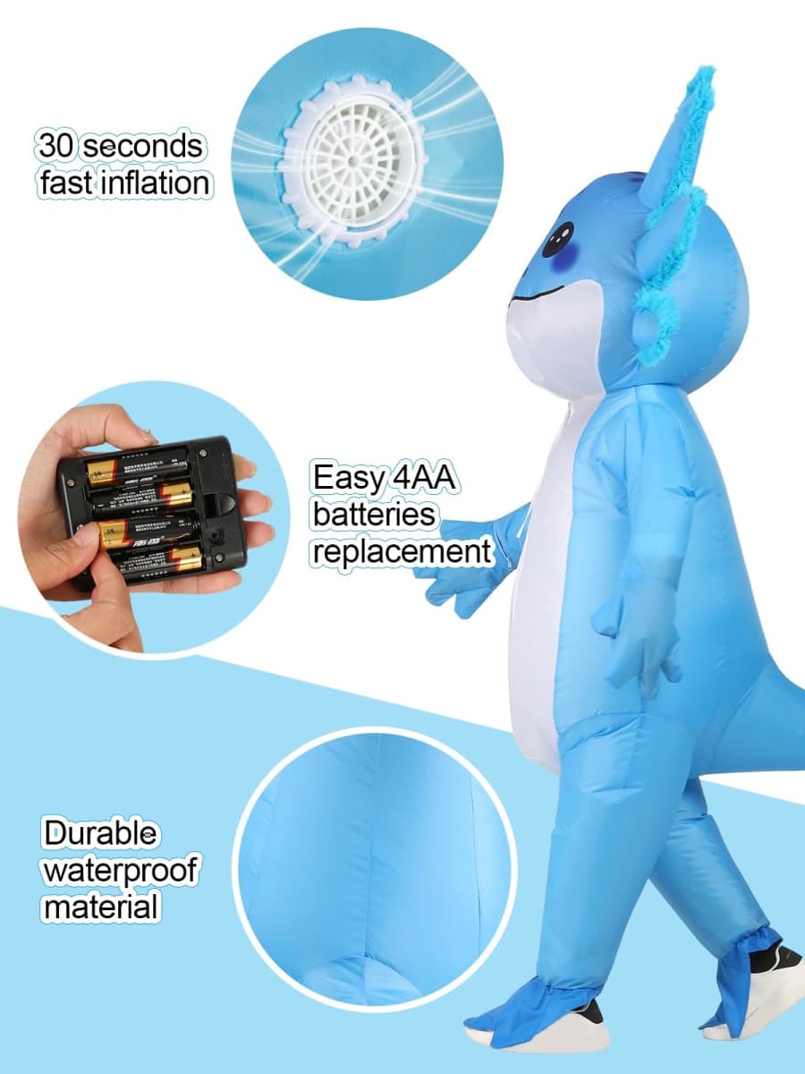 Kids Inflatable Axolotl Costume – Funny Birthday Gift for Girls&Boys, Blow Up Full Body Outfit for Party & Cosplay thumbnail 4
