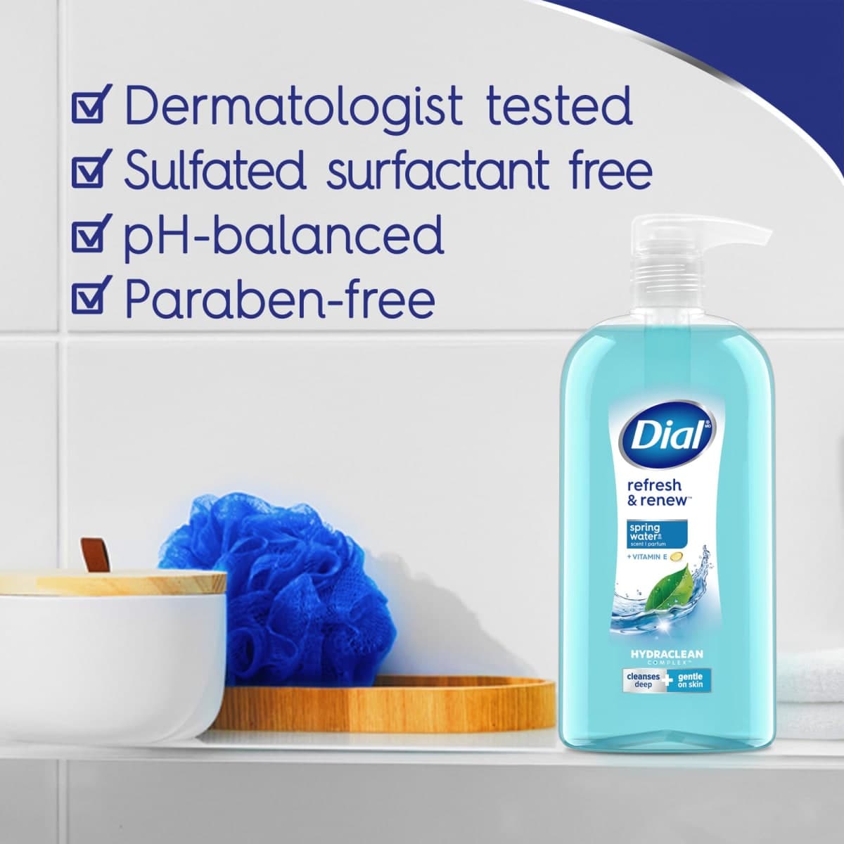 Dial Hydrating Body Wash, Spring Water, 680ml., 3-Pack thumbnail 2