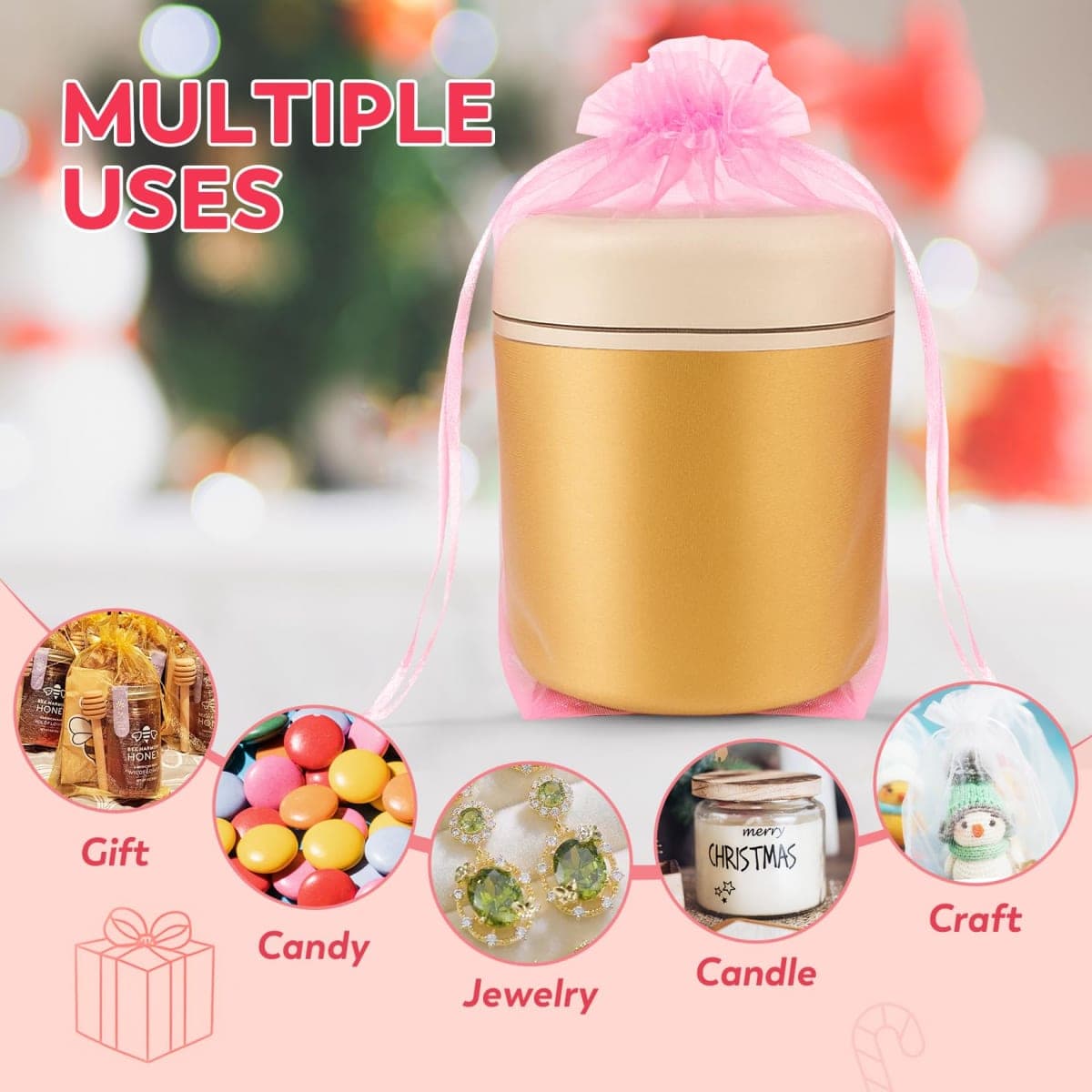 Crweety 50 Pcs White Organza Bags 6x9 Inches, Large Mesh Gift Bags Drawstring, Jewelry Pouches Candy Treat Sachet Mesh Bag Drawstring for Wedding Party Favors Baby Shower & Goodie Gifts thumbnail 5