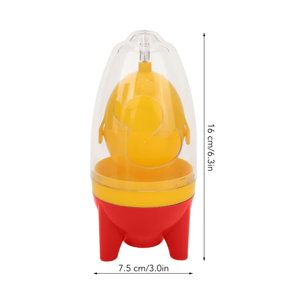Alvinlite Egg Scrambler Shaker, Egg Thrower, Portable Golden Egg Maker, Manual Egg Shaker, Egg Spinner Scrambler, Egg White and Egg Yolk Spin Mixer with Pull Rope(Red) thumbnail 2