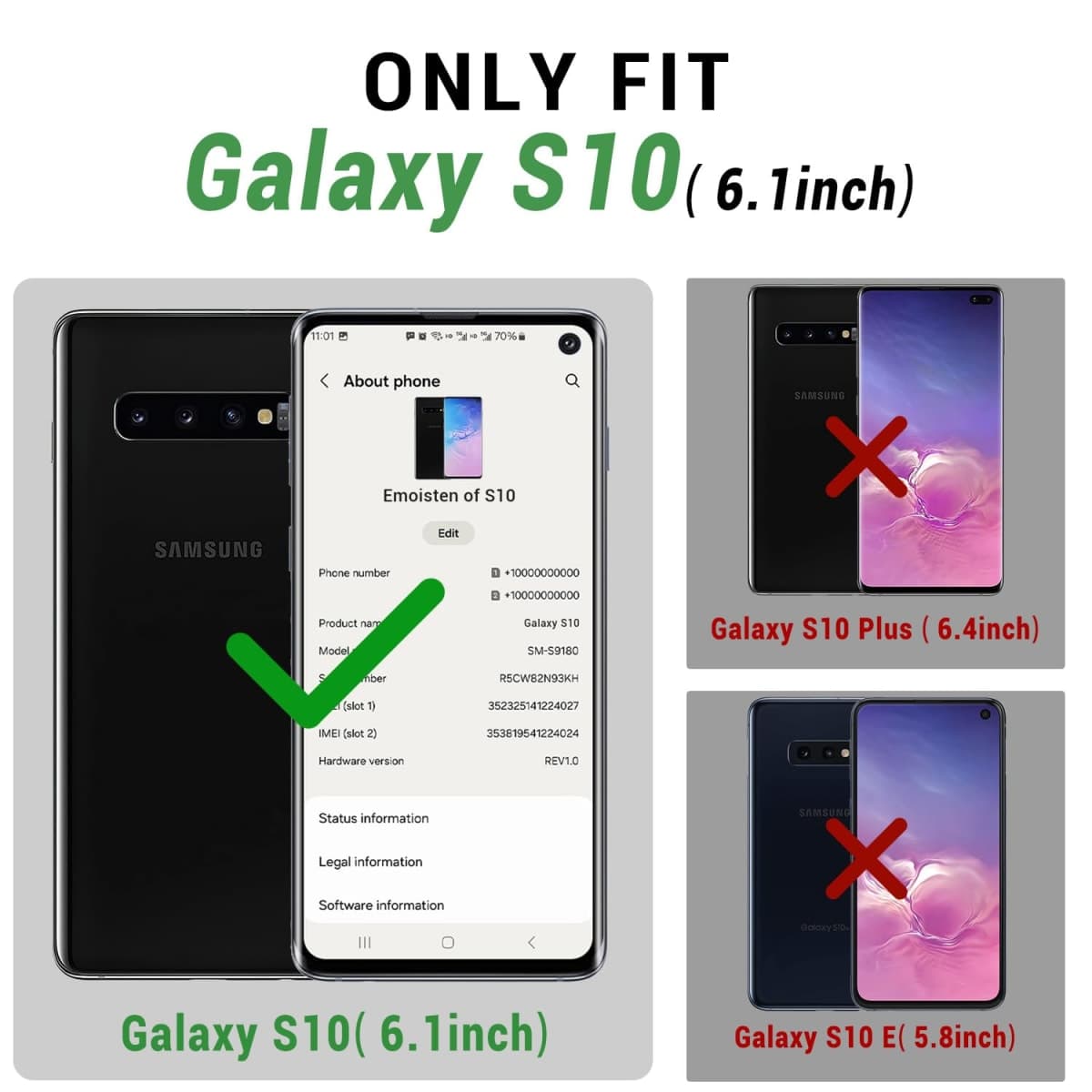 SUANPOT for Samsung Galaxy S10 6.1"(Non S10e) with RFID Blocking Leather Wallet case Credit Card Holder,Flip Folio Book Phone case Shockproof Cover Women Men for Samsung S10 case Wallet (Blue Green) thumbnail 2