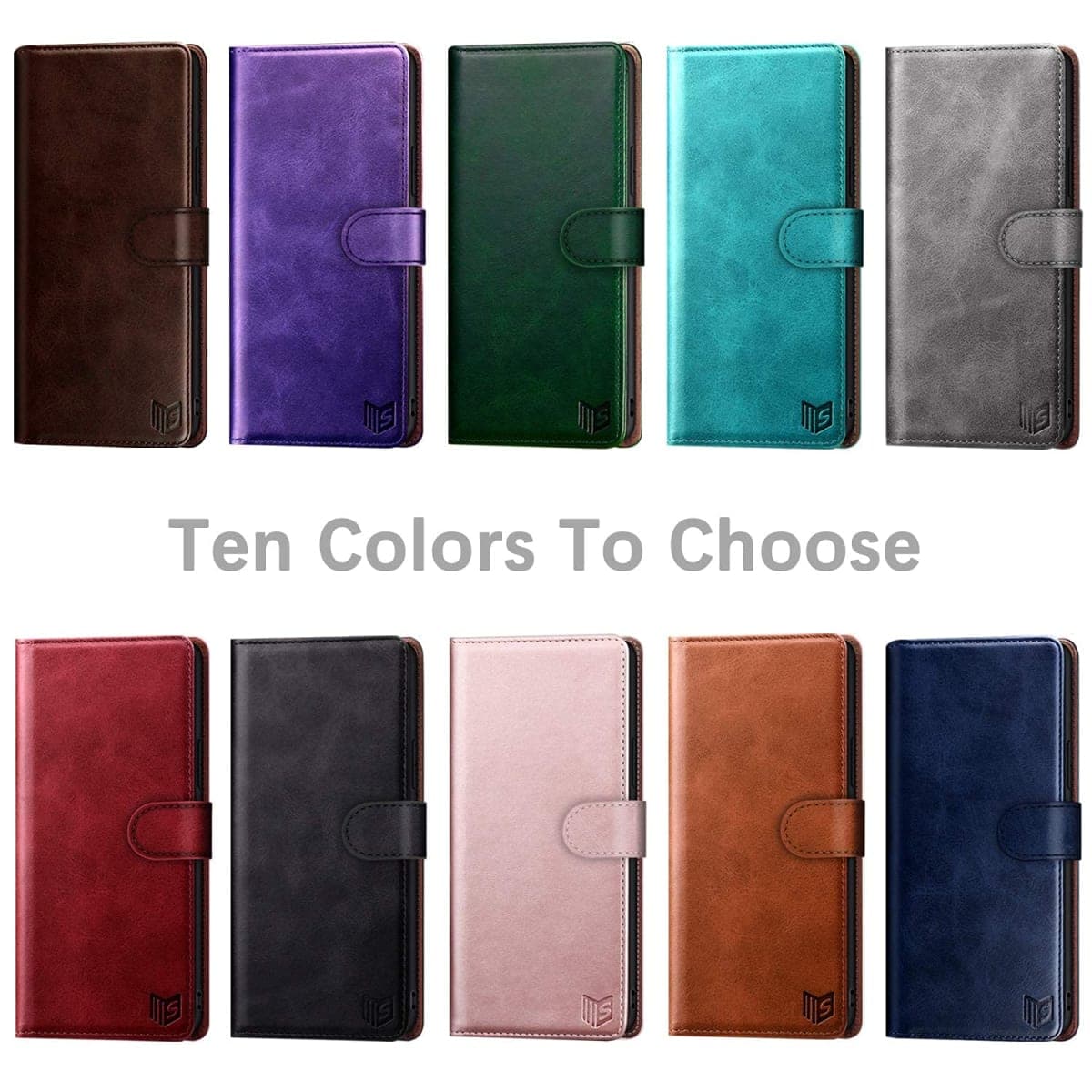 SUANPOT for Samsung Galaxy S10 6.1"(Non S10e) with RFID Blocking Leather Wallet case Credit Card Holder,Flip Folio Book Phone case Shockproof Cover Women Men for Samsung S10 case Wallet (Blue Green) thumbnail 3