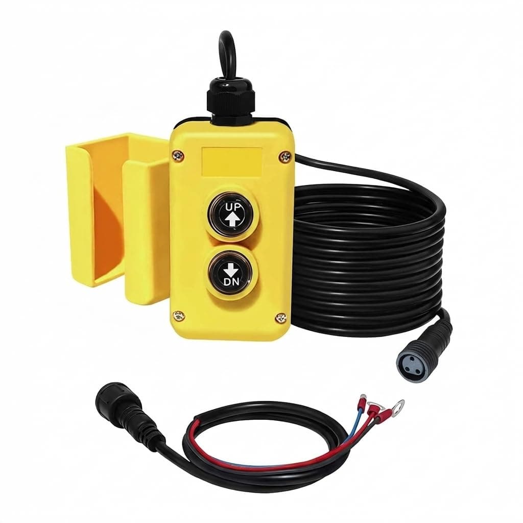 3 Wire Dump Trailer Remote Control Switch for 12V DC Single Acting Hydraulic Pump Power Supply Unit Dump Trailer Fit for Lift Unloading — image 1