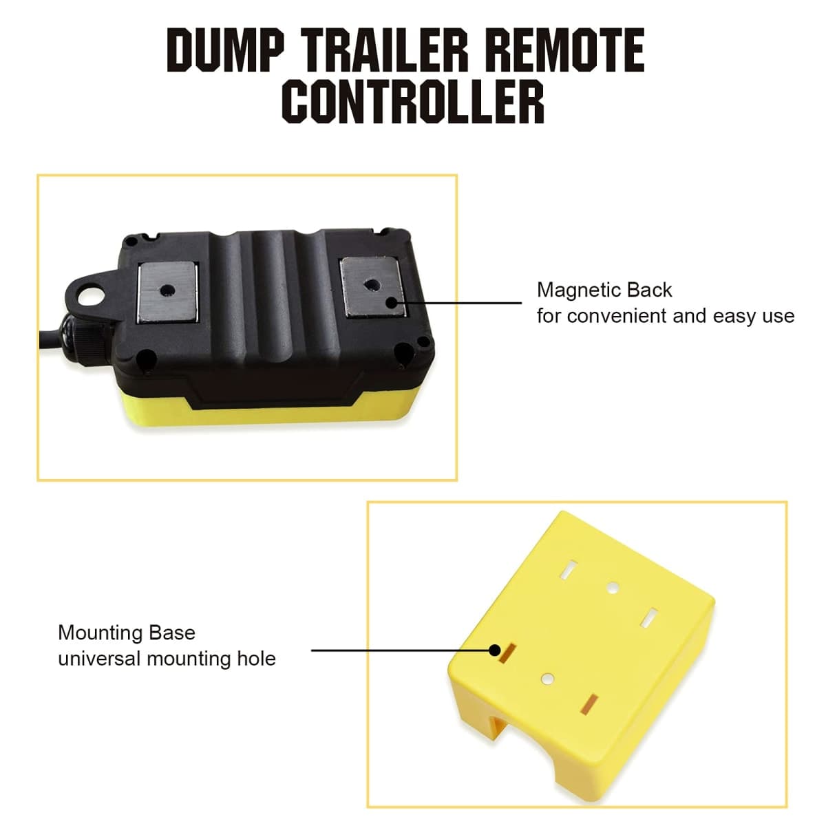 3 Wire Dump Trailer Remote Control Switch for 12V DC Single Acting Hydraulic Pump Power Supply Unit Dump Trailer Fit for Lift Unloading thumbnail 5