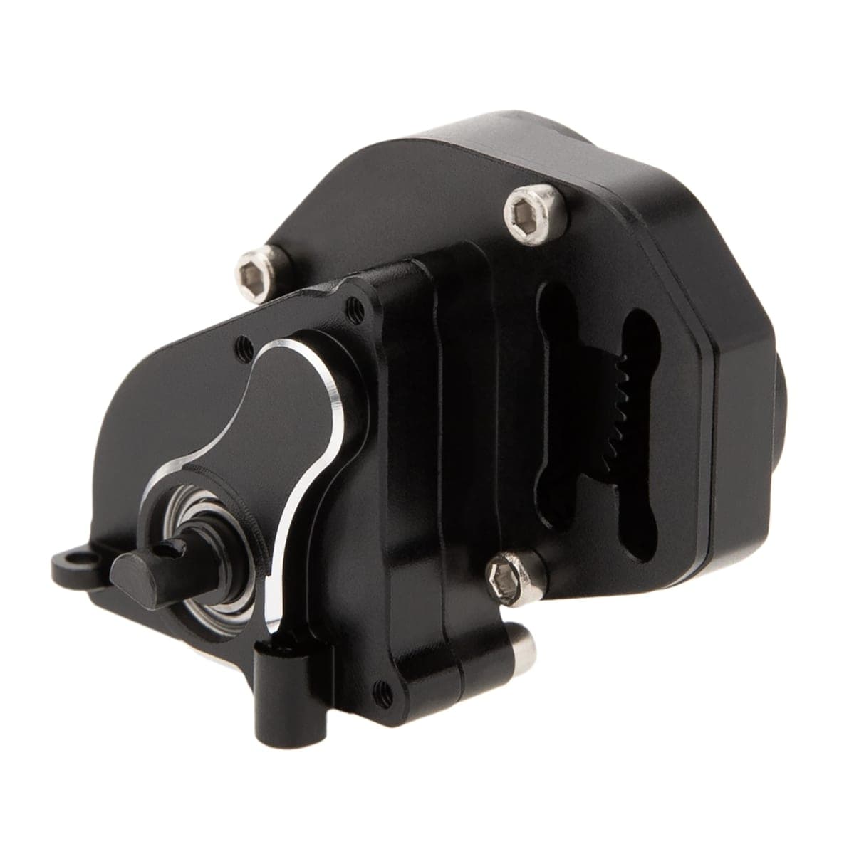 MEUS Racing SCX24 Brushed Transmission Aluminum Complete Gearbox for 1/24 Axial SCX24 RC Crawler (Black) thumbnail 3