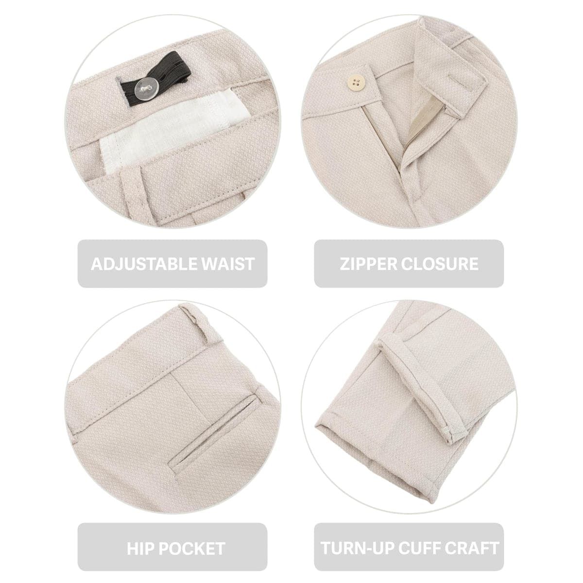Lilax Boys Formal Suit 4 Piece Vest, Pants and Tie Dresswear Suit Set (3T, Beige) thumbnail 3