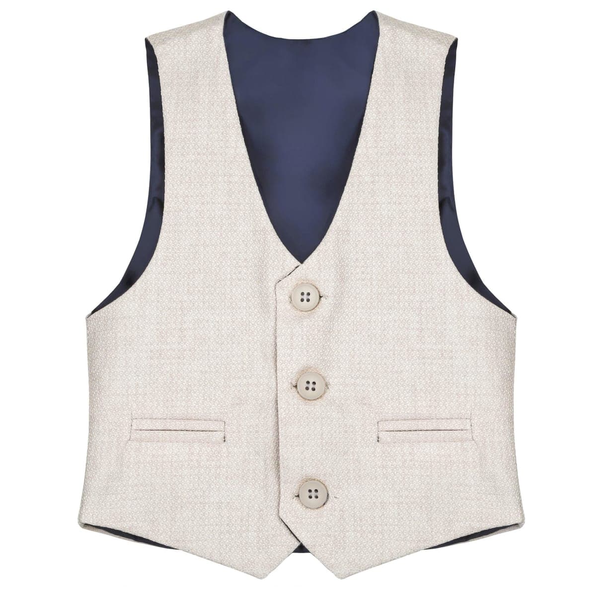 Lilax Boys Formal Suit 4 Piece Vest, Pants and Tie Dresswear Suit Set (3T, Beige) thumbnail 4