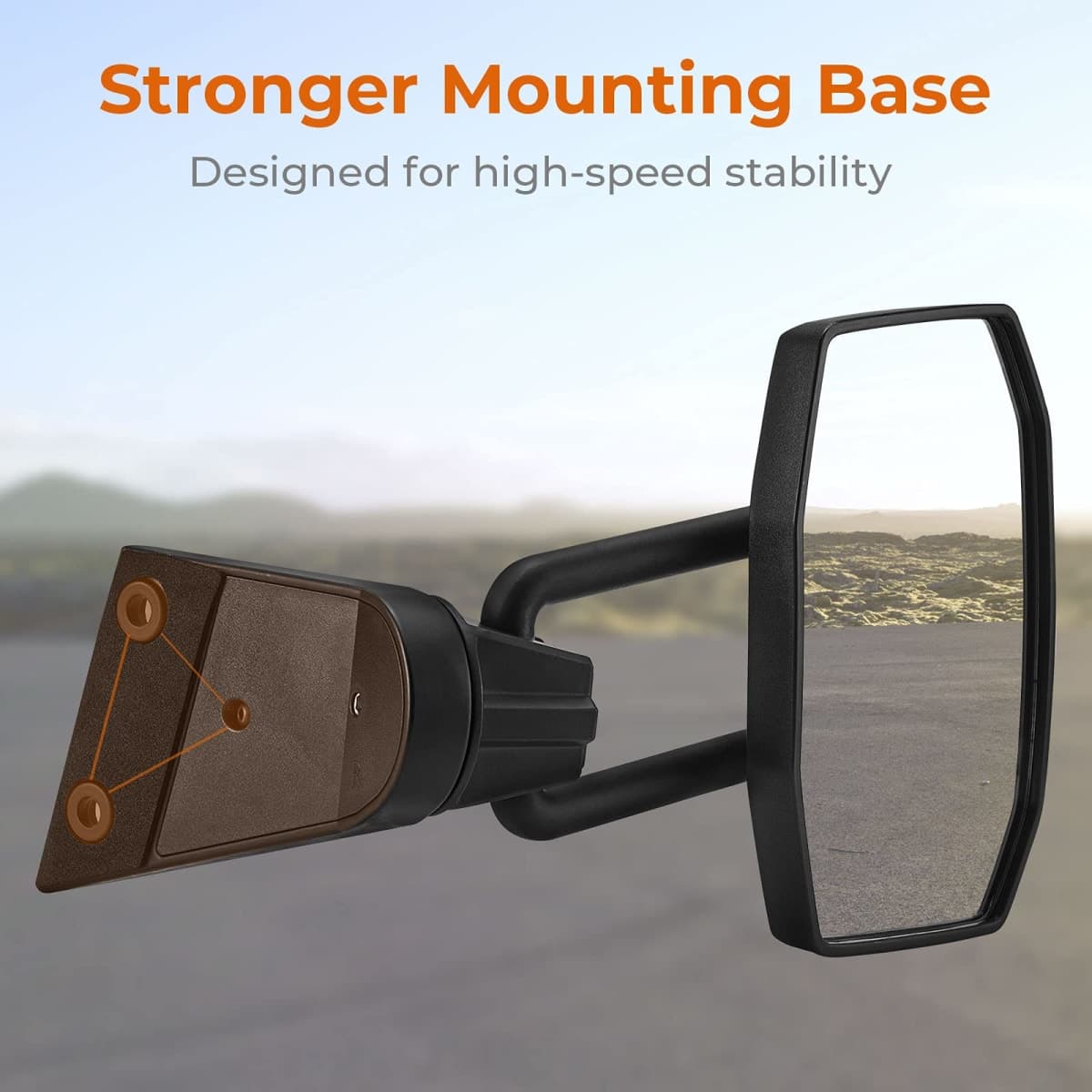 Mirrors Doors Off Compatible with Wrangler, QMPARTS No Vibrate & Wobble Side View Mirrors, Easy-Install Doorless Side Quick Release Mirror for Safe Doors Off Driving for Wrangler JK JKU 2007-2018 thumbnail 3