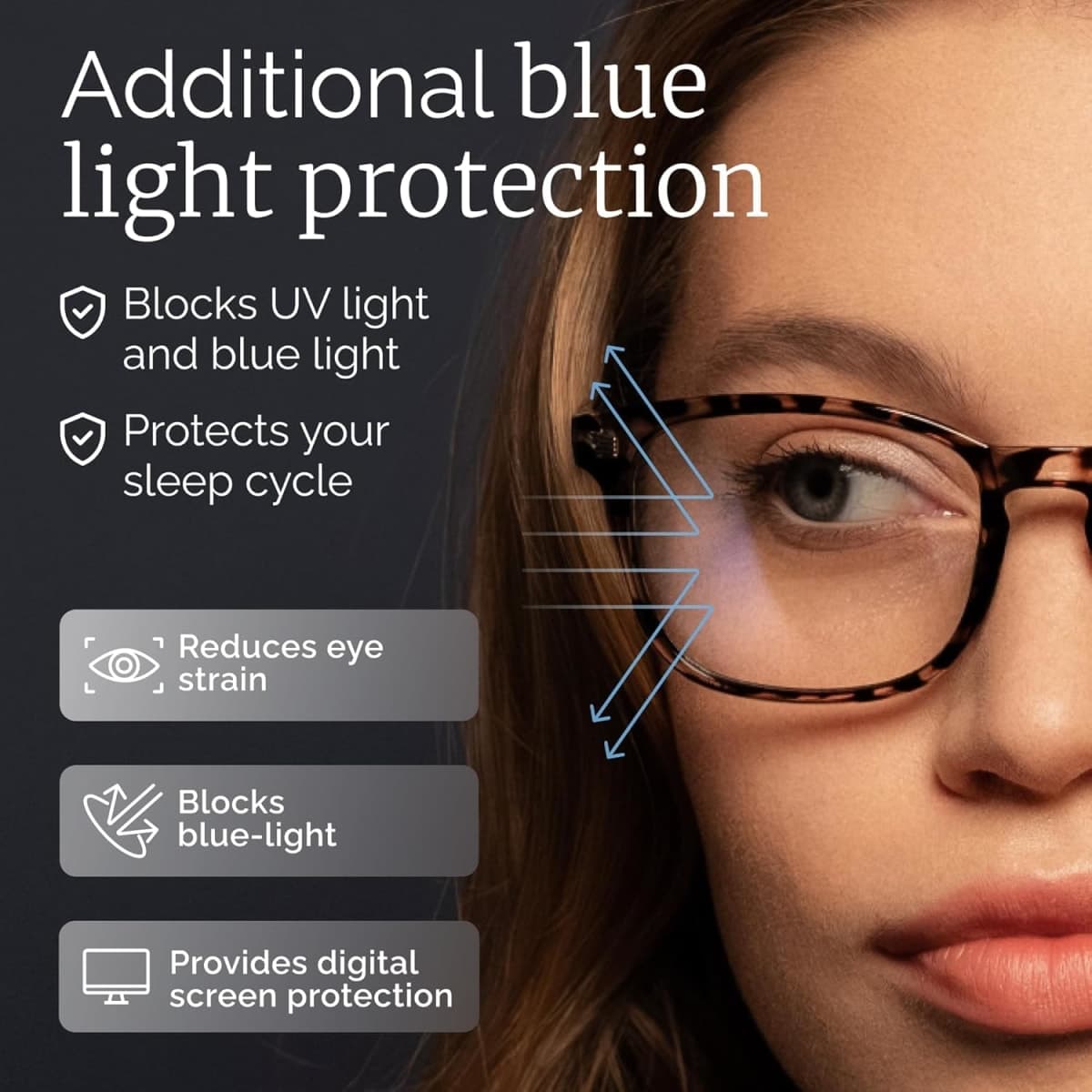 CCVOO Reading Glasses with Blue Light Filtering for Woman and Men, Computer Readers Fashion Eyeglasses (Leopard + Tortoise + Black + Clear + Blue, 0.75) thumbnail 4