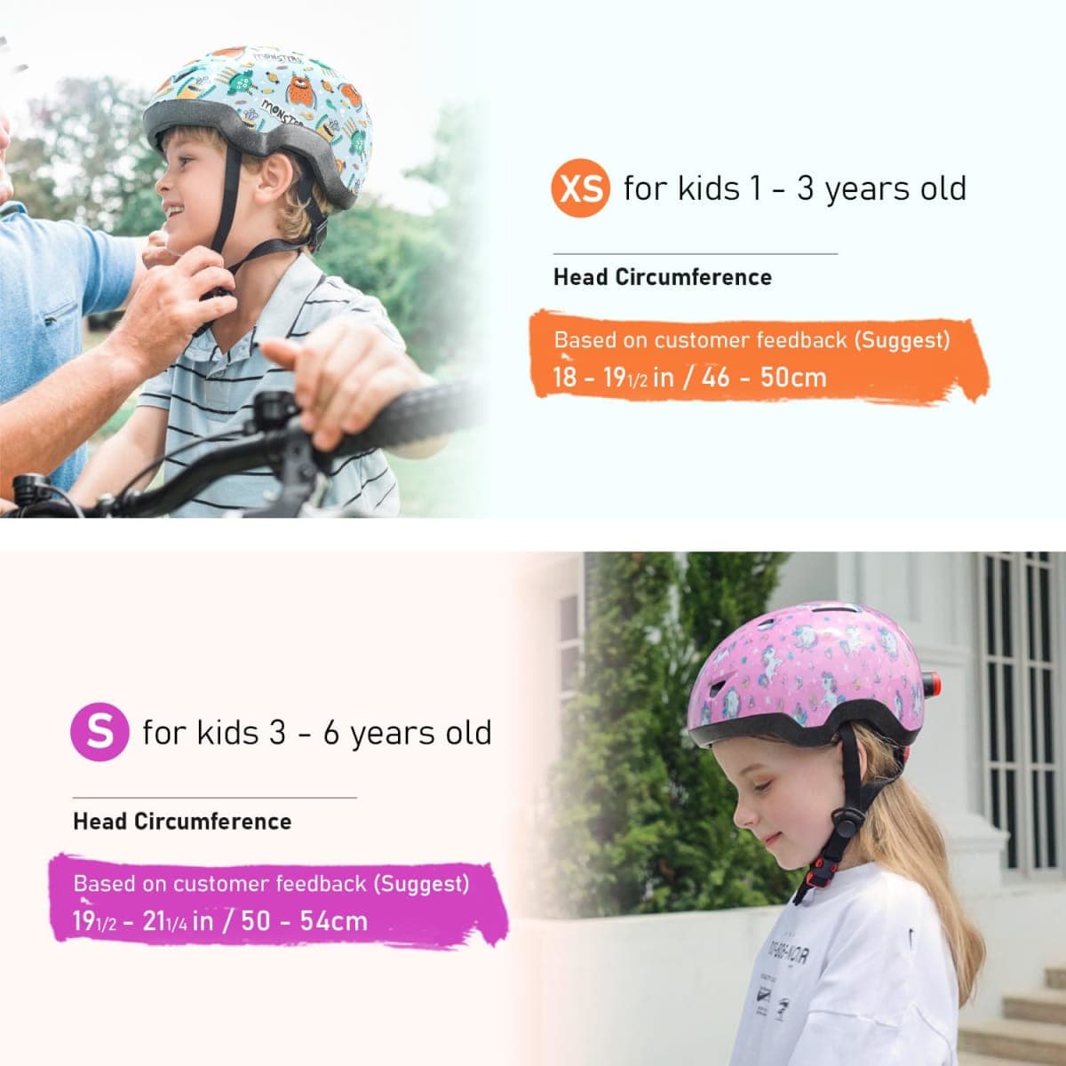 Toddler Bike Helmet for Boys and Girls, Adjustable Kids Helmets from Infant/Baby to Children, 1/2/3/4/5/6/7/8 Years Old (Unicorn,Size S) thumbnail 3
